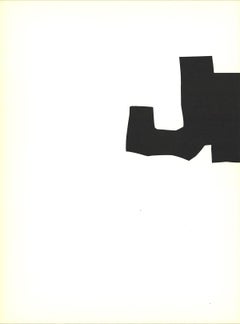 1970 Eduardo Chillida 'Segment I' Minimalistische schwarz-weiße Lithographie