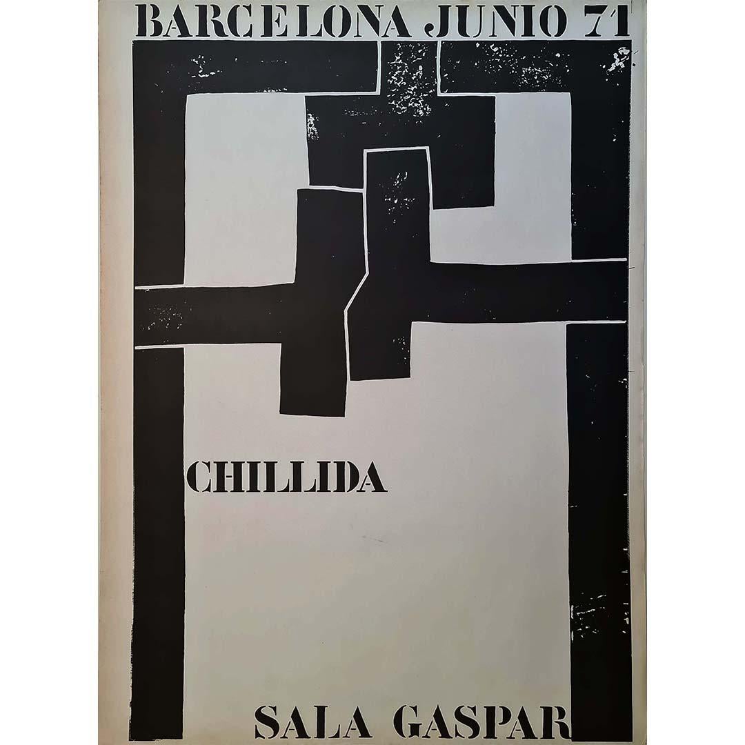 Affiche originale d'une exposition d'Eduardo Chillida à la Sala Gaspar, 1971 en vente 2