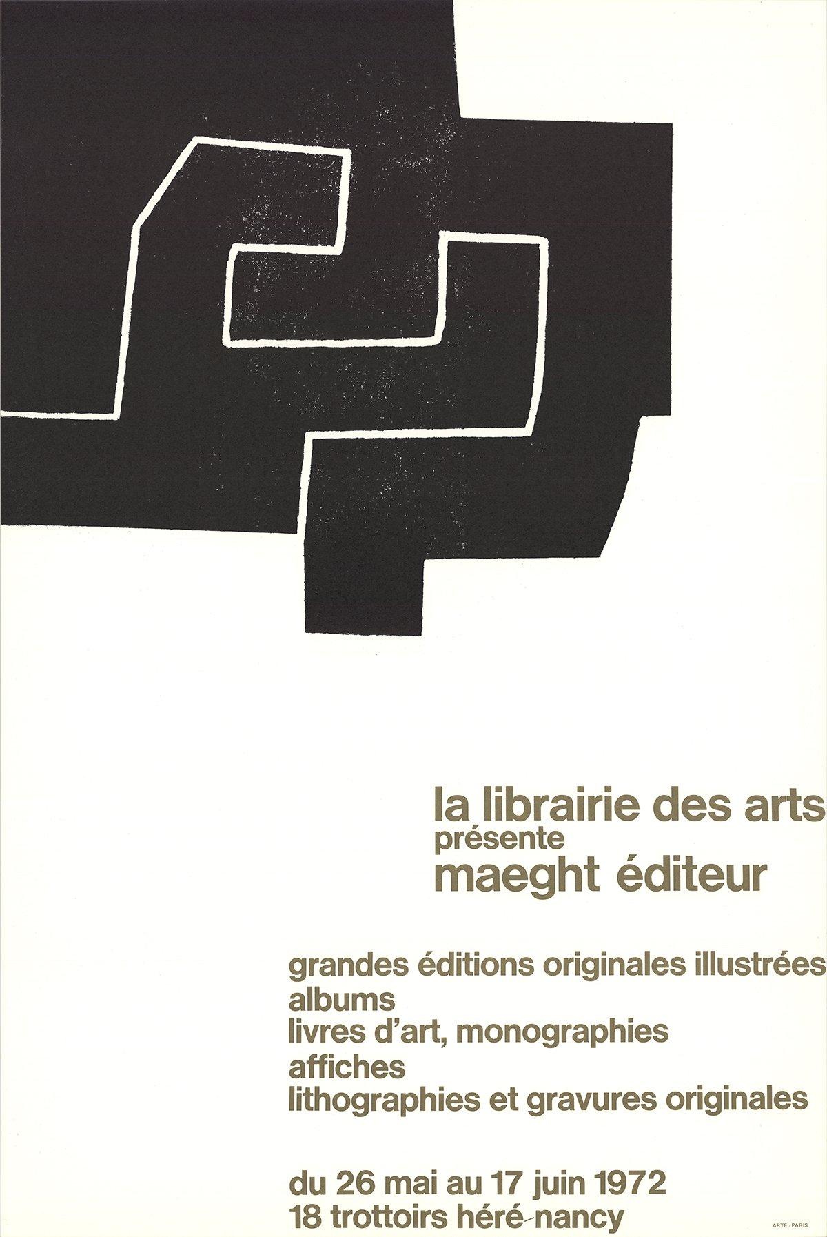 1972 'La Librairie des Arts' lithograph - Print by Eduardo Chillida