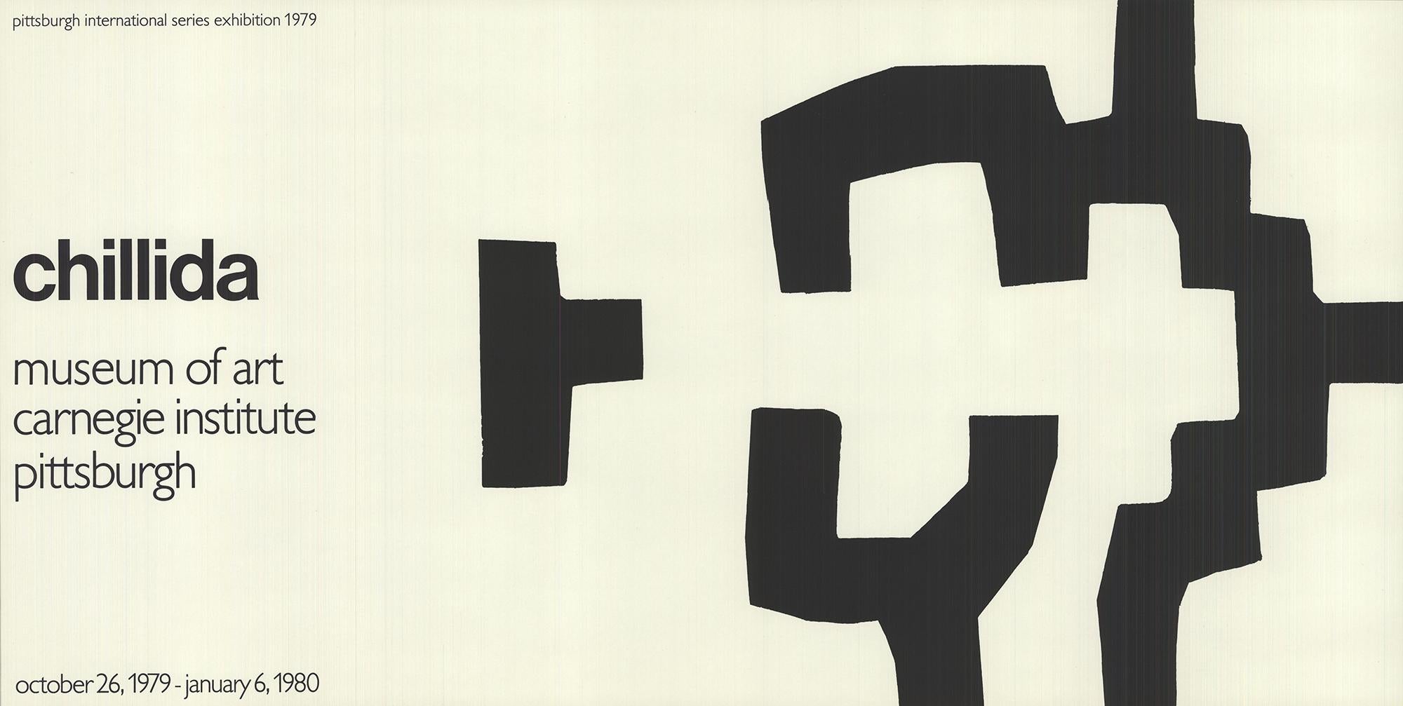 Poster for a Chillida exhibit at the Museum of Art Carnegie Institute in Pittsburgh, 1980.