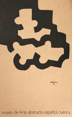 1995 After Eduardo Chillida 'Museo De Art Abstracto' Abstract Brown, Black Spain