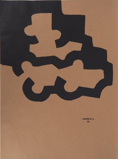 Abstrakte Abstraktion in Schwarz – Lithographie