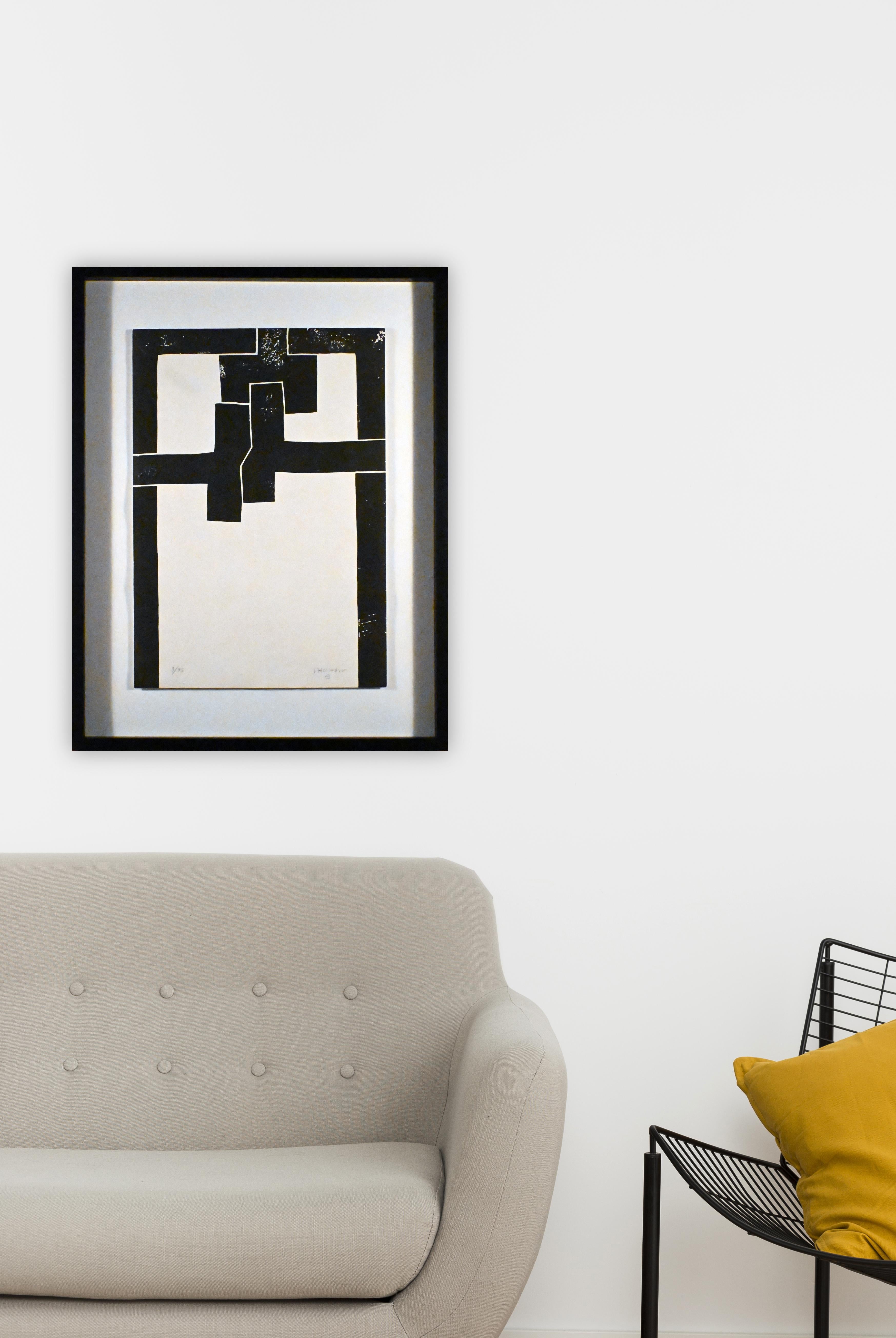 Original Signed Abstract Print · Iconic Basque Sculptor · 1970s Spanish Abstract For Sale 4