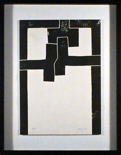 Original Signed Abstract Print · Iconic Basque Sculptor · 1970s Spanish Abstract