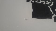 Beltza 2 Schwarz Black White Chillida Labyrinths Abstract Contemporary Woodcut