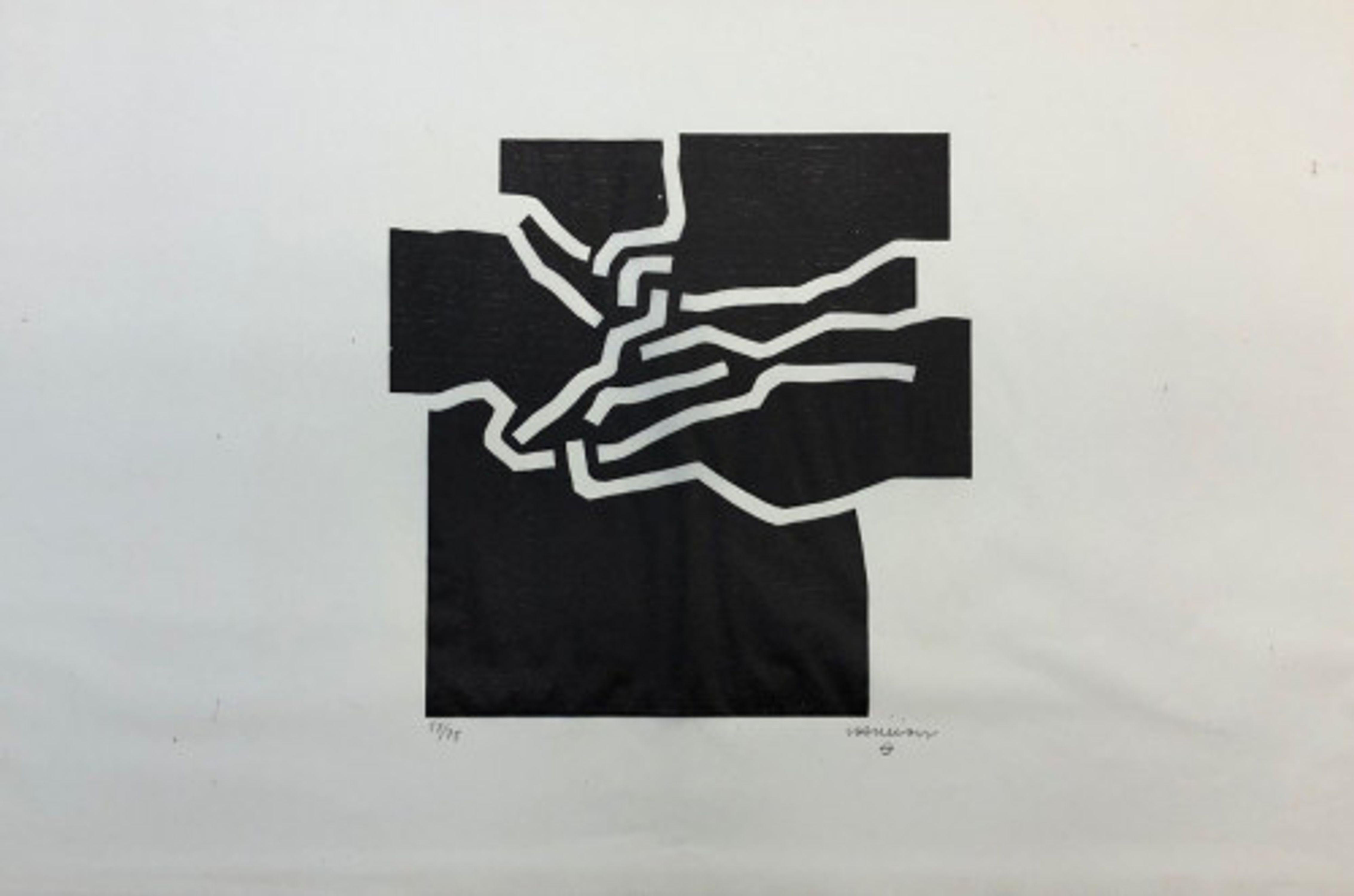 Beltza IV - Print by Eduardo Chillida