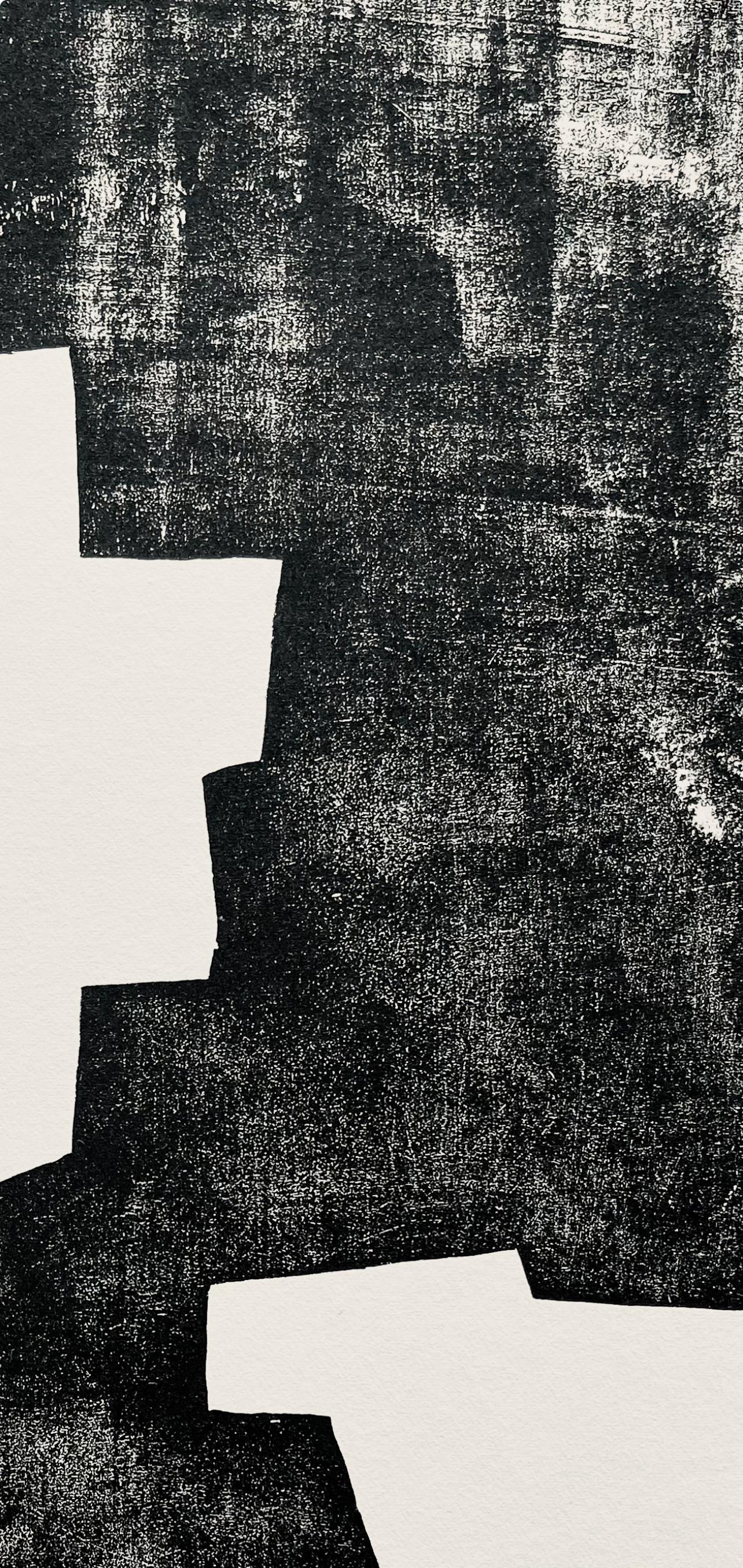 Chillida, Composition, Derrière le miroir (après) - Print de Eduardo Chillida