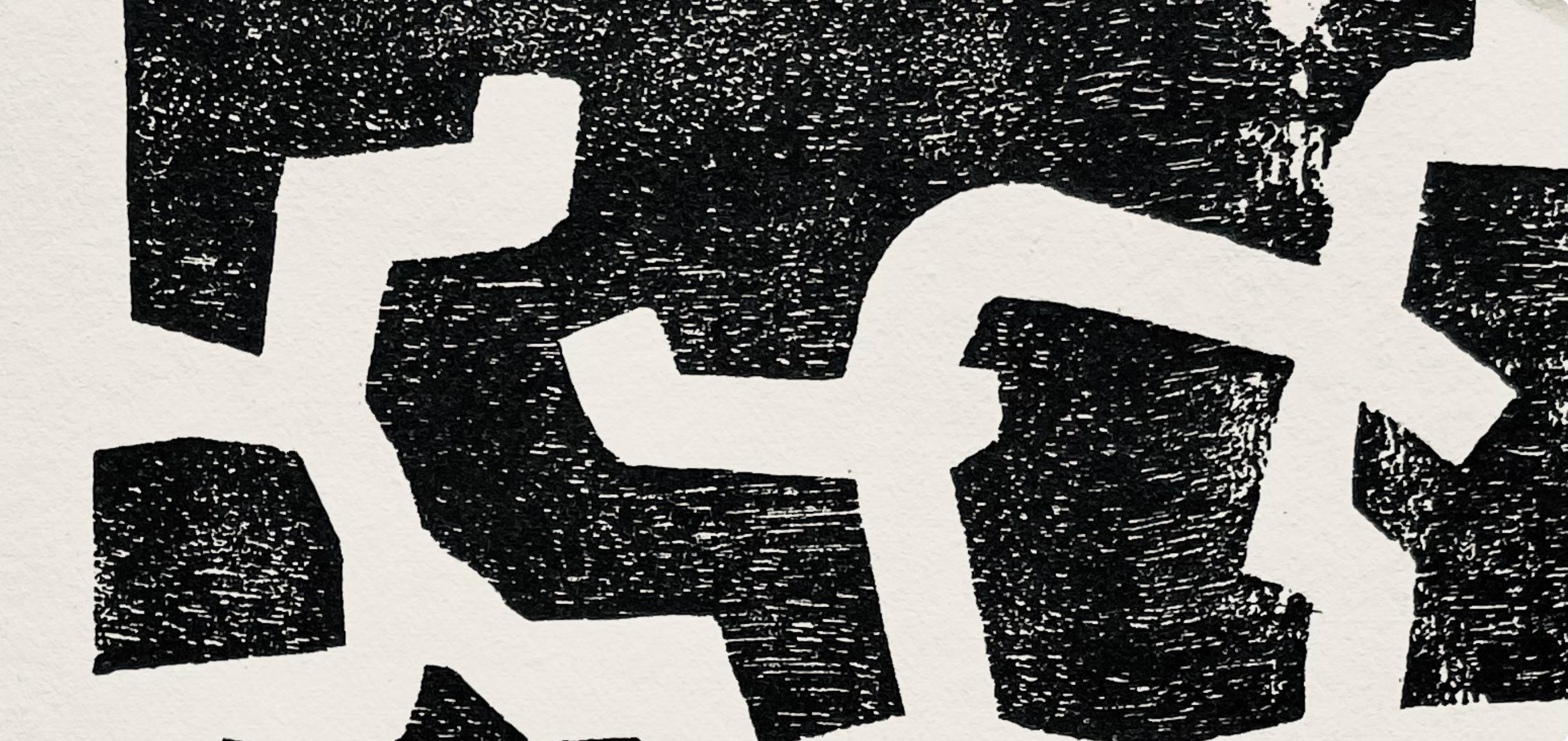 Chillida, Composition, Derrière le miroir (après) - Moderne Print par Eduardo Chillida