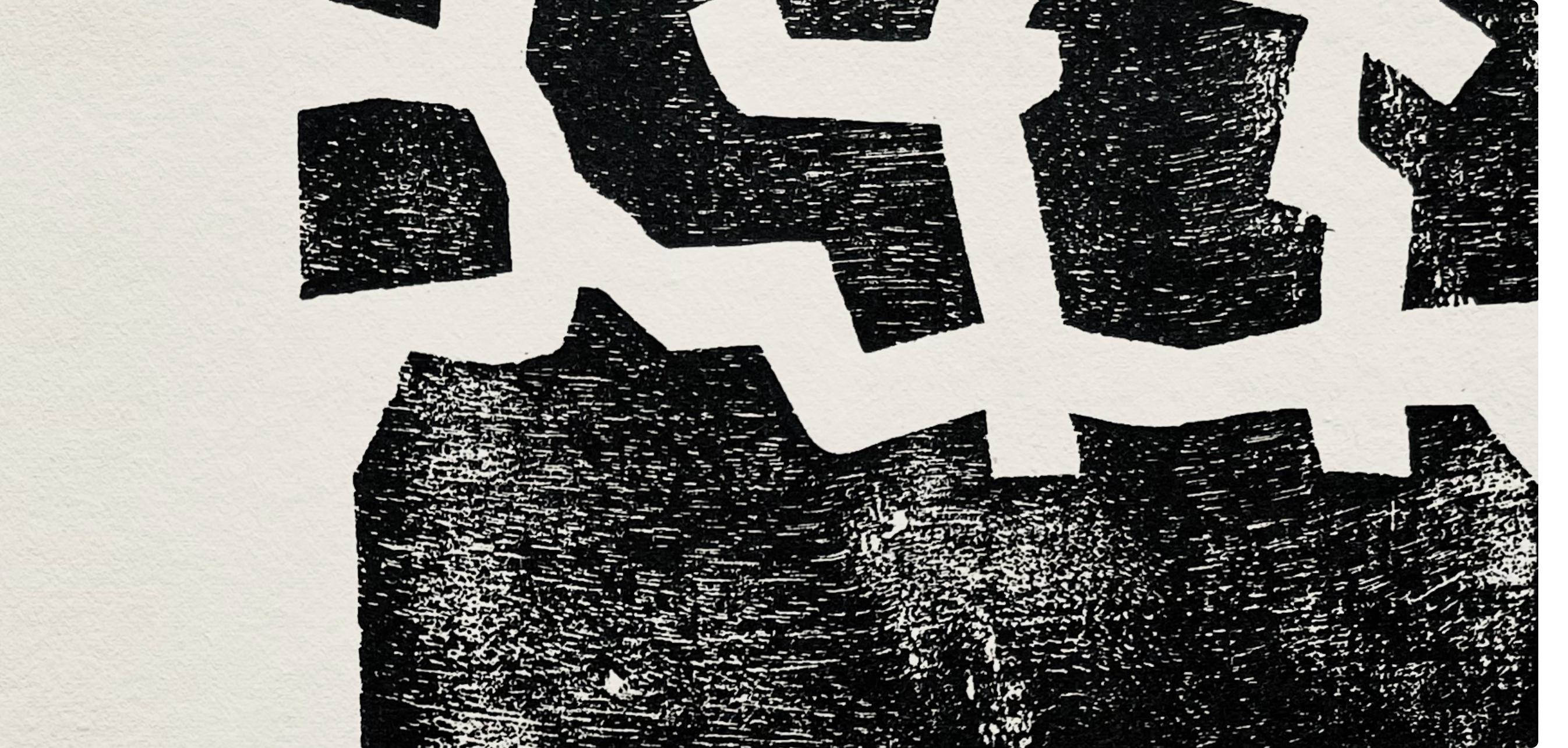 Chillida, Composizione, Derrière le miroir (dopo) - Print Moderno di Eduardo Chillida