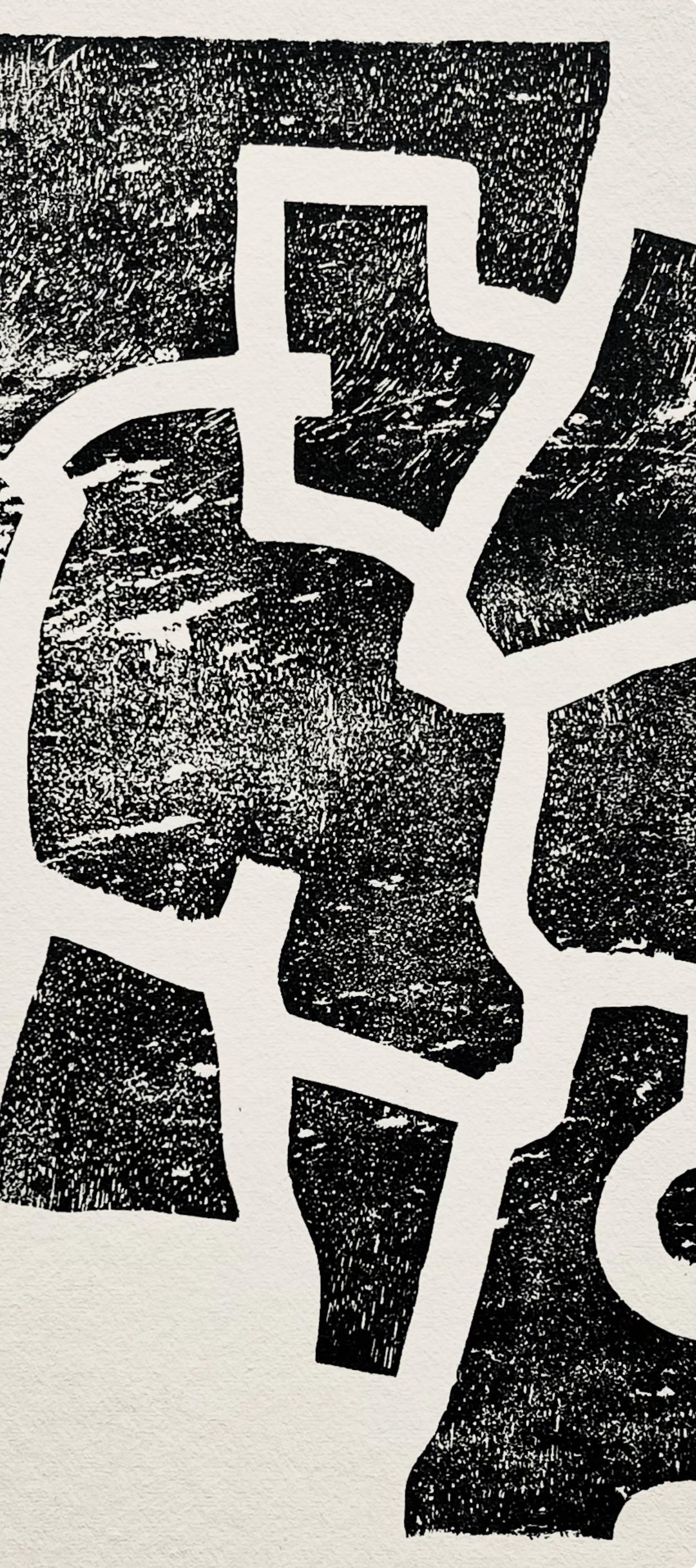 Chillida, Composition, Derrière le miroir (after) - Modern Print by Eduardo Chillida