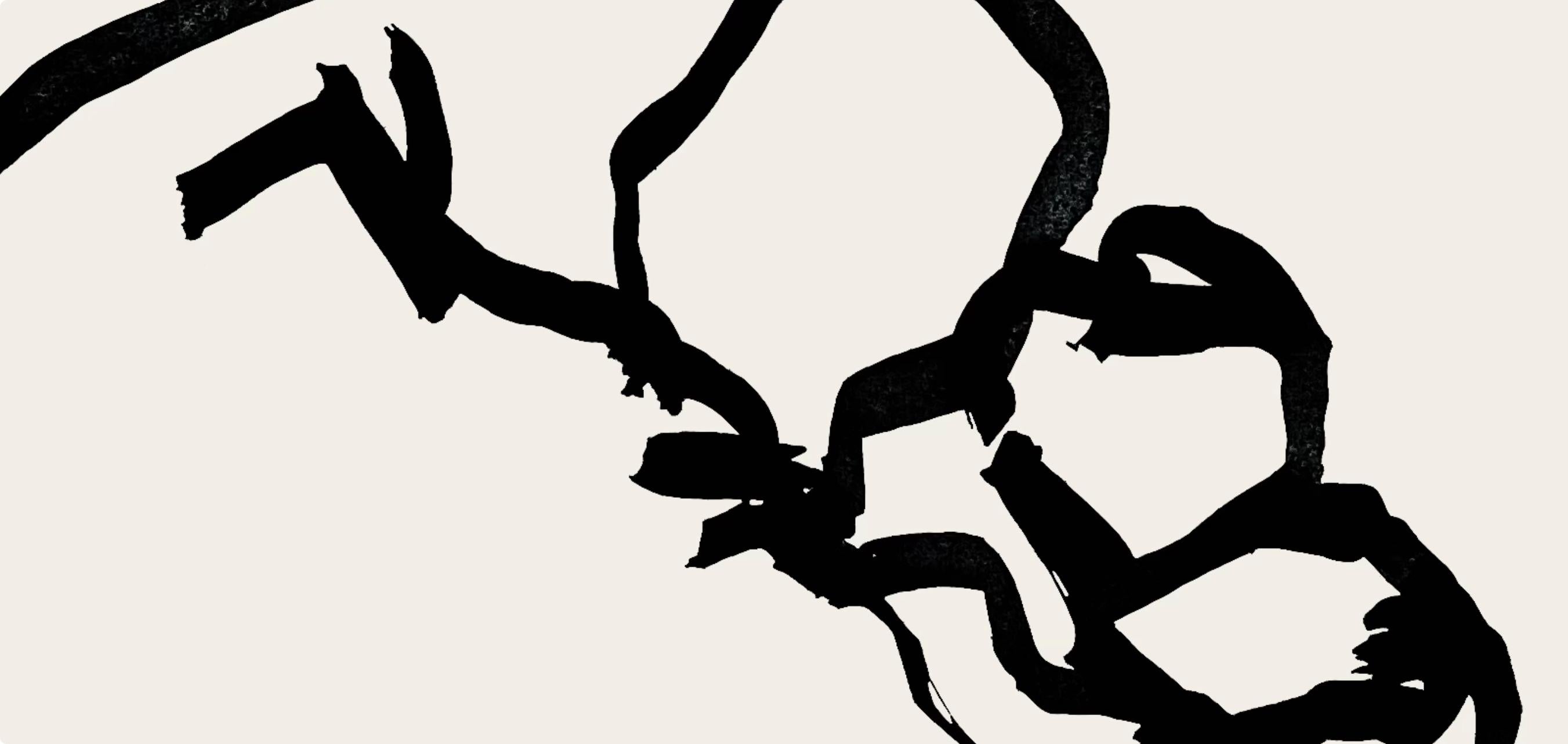 Chillida, Komposition, Derrière le miroir (nach) (Grau), Abstract Print, von Eduardo Chillida
