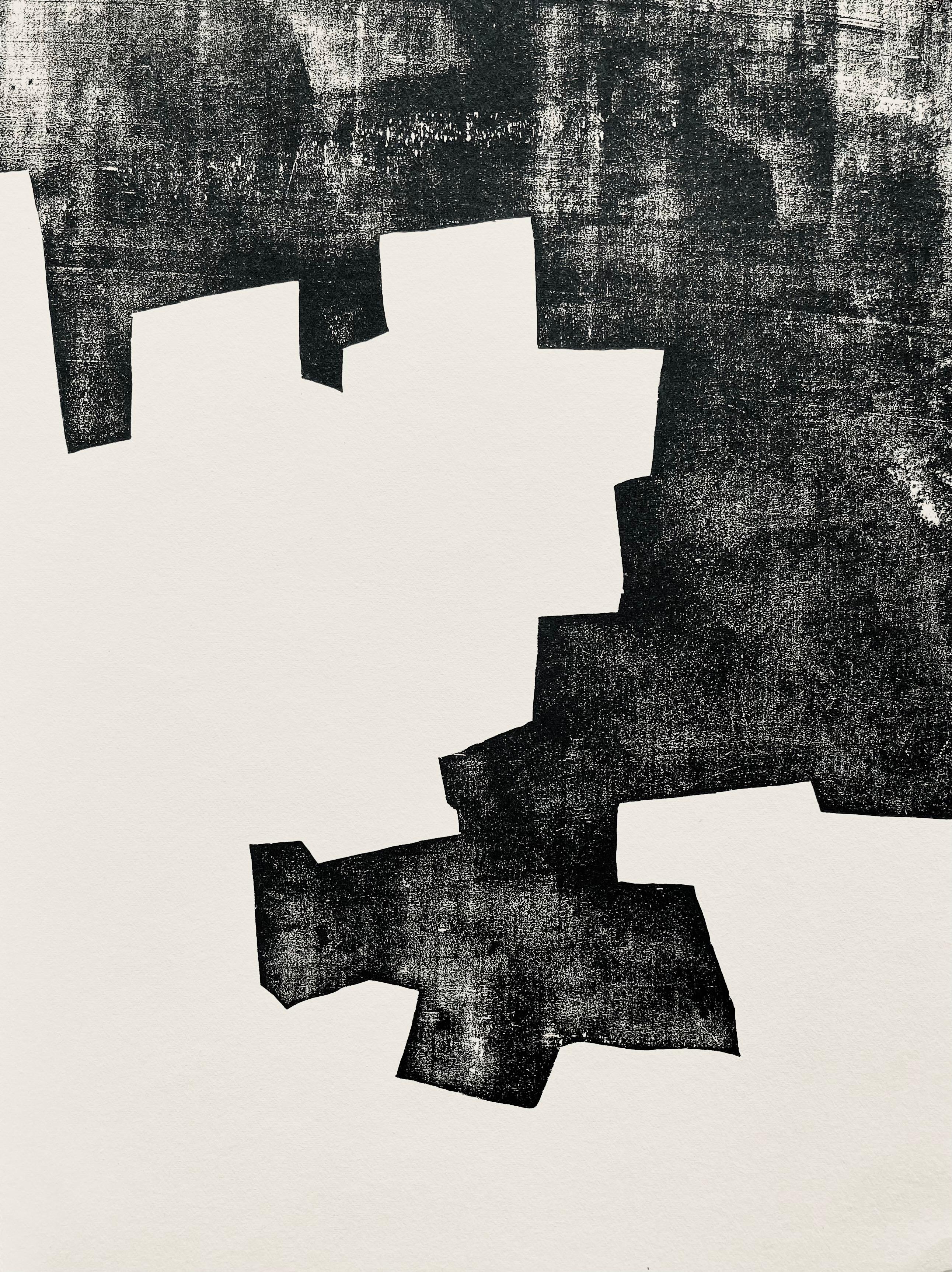 Landscape Print Eduardo Chillida - Chillida, Composition, Derrière le miroir (après)