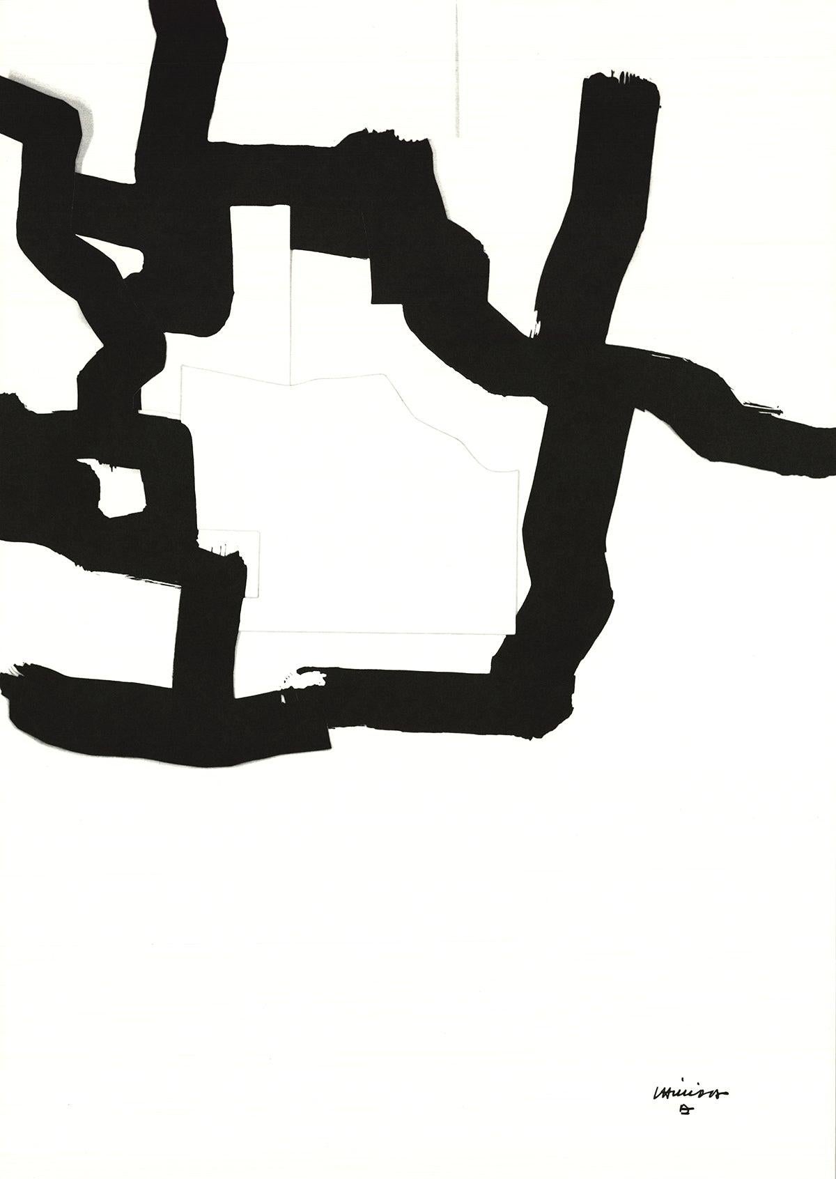 'Collage' 1995 Litografía - Print de Eduardo Chillida