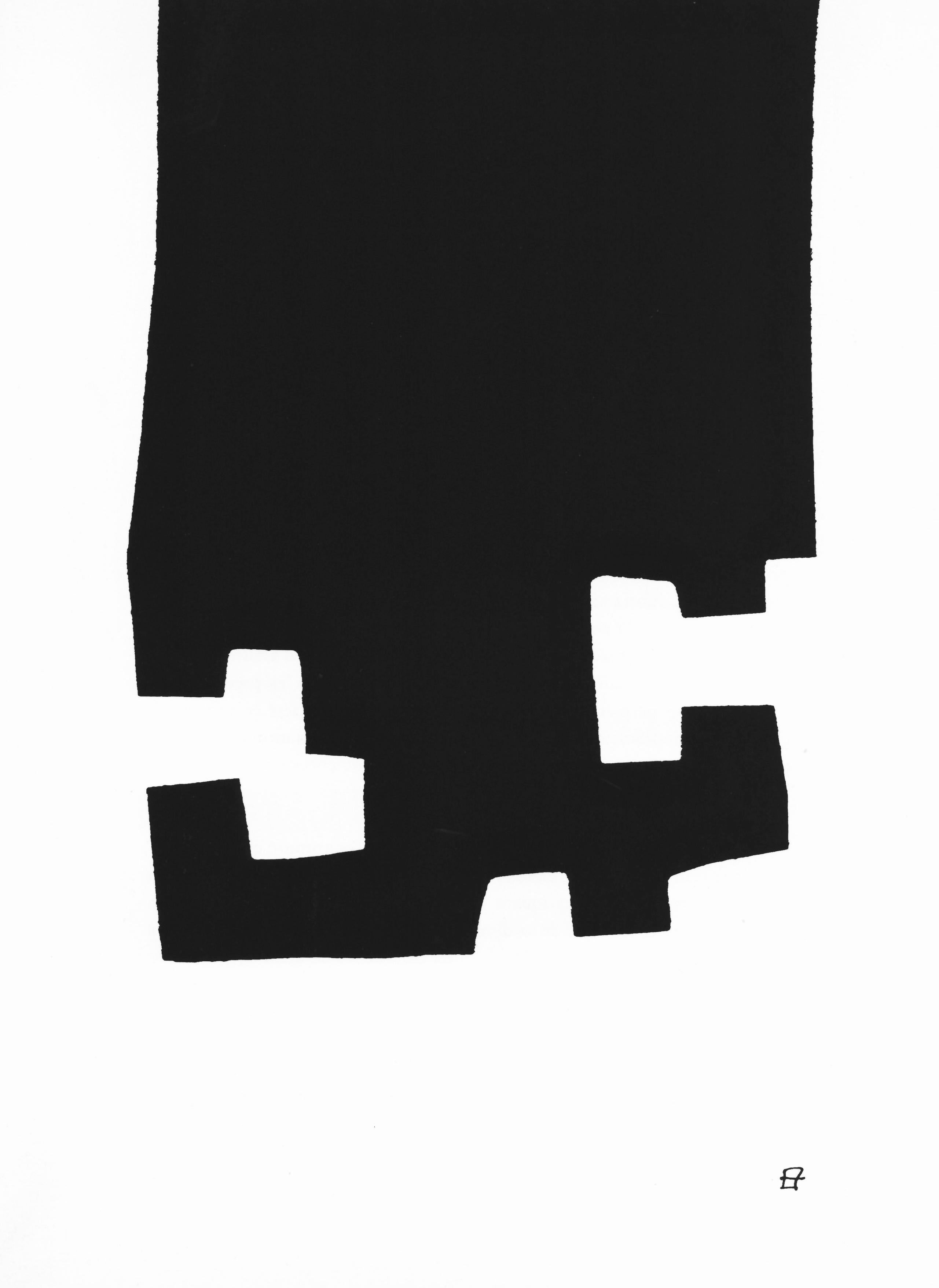 Abstract Print de Eduardo Chillida - Composición, Homenaje a Aimé y Marguerite Maeght, Derrière le miroir