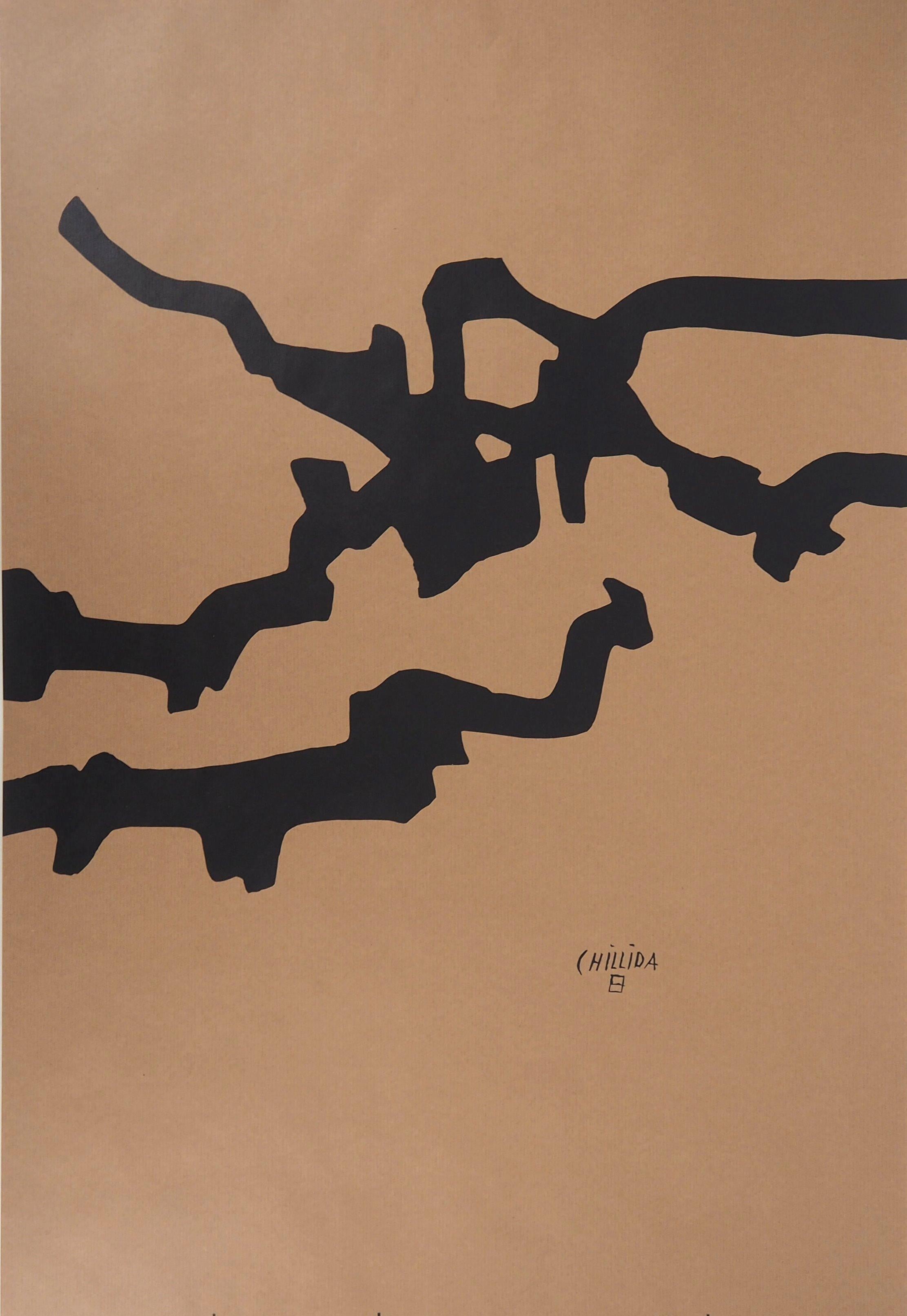 Eduardo Chillida Abstract Print - Composition in Black - Lithograph
