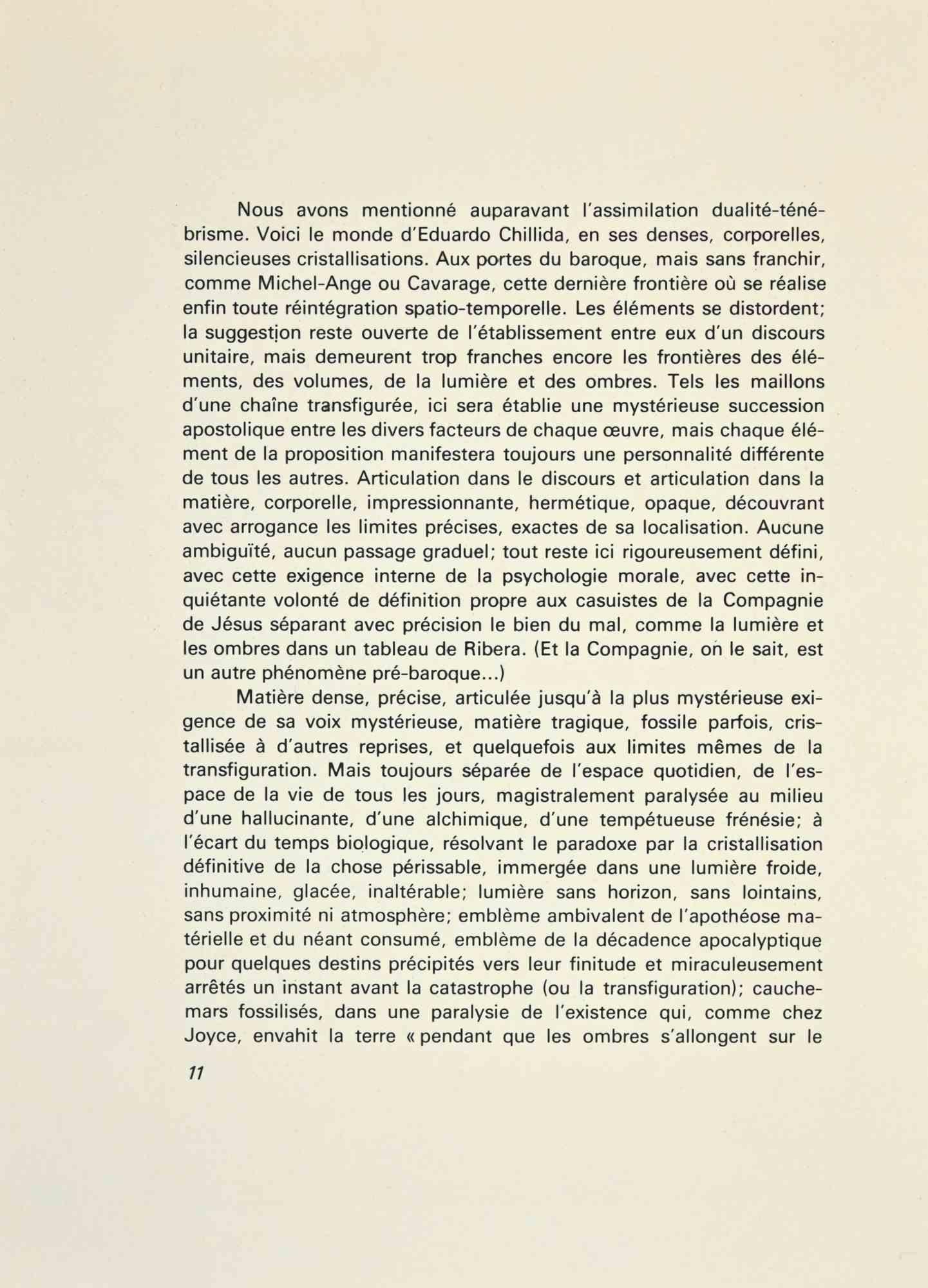 Composition - Original Lithograph by Eduardo Chillida - 1968 1