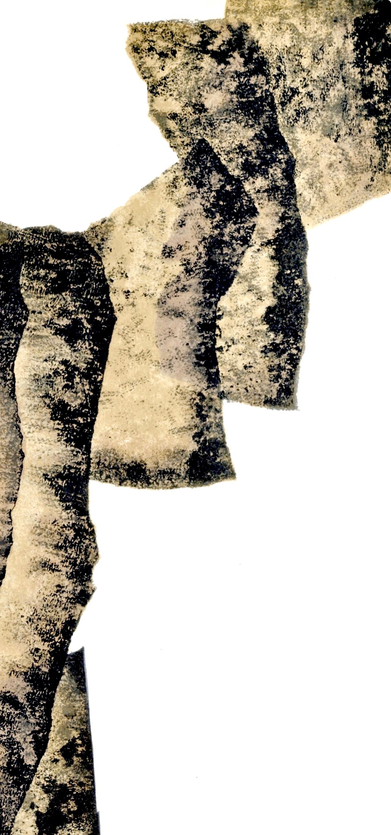 Corrélation, Derrière le miroir - Beige Landscape Print par Eduardo Chillida