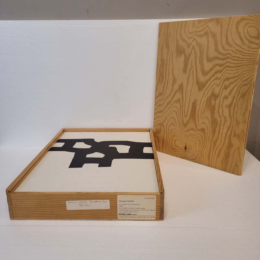 Eduardo Chillida “Parmenide le poéme” book 6 white engraving printed in intaglio