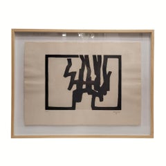 Etching on paper “Inguru” 34/50, Eduardo Chillida Juantegui, 60’s Spain