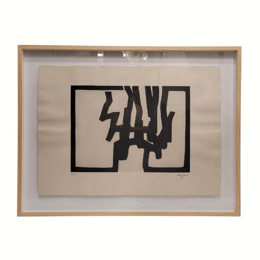 Etching on paper “Inguru” 34/50, Eduardo Chillida Juantegui, 60’s Spain
