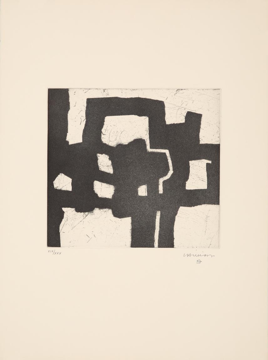 „Homenaje a Picasso“ – Druck von Eduardo Chillida, Abstraktion, 20. Jahrhundert