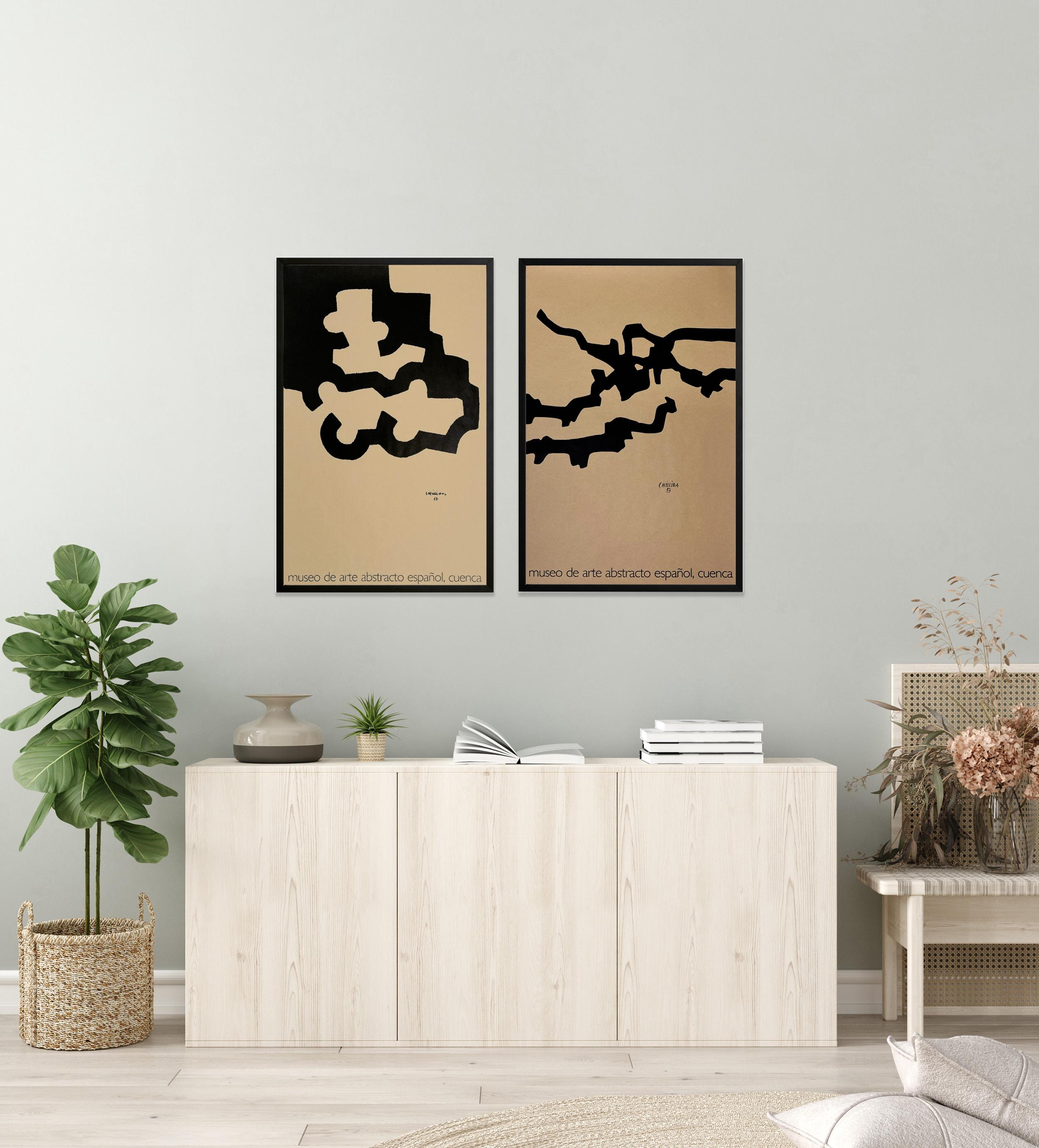 Pair of 2 Lithographic Posters by Eduardo Chillida Set, 1994 and 2004 3