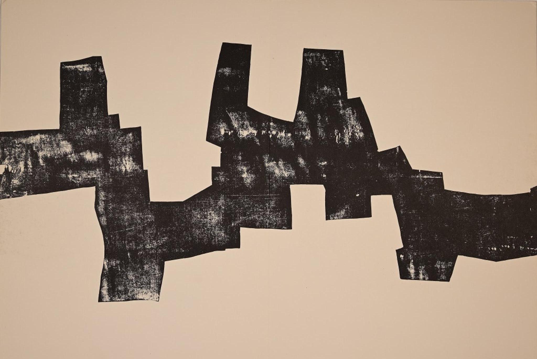 Sakondu  is a mixed lithograph realized by Eduardo Chillida for the Art Magazine Derrière Le Miroir. no. 174.

Printed by Ateliers de Maeght, Paris, 1968.

Good conditions excpet for a light fold in the center which is common to the whole edition.

