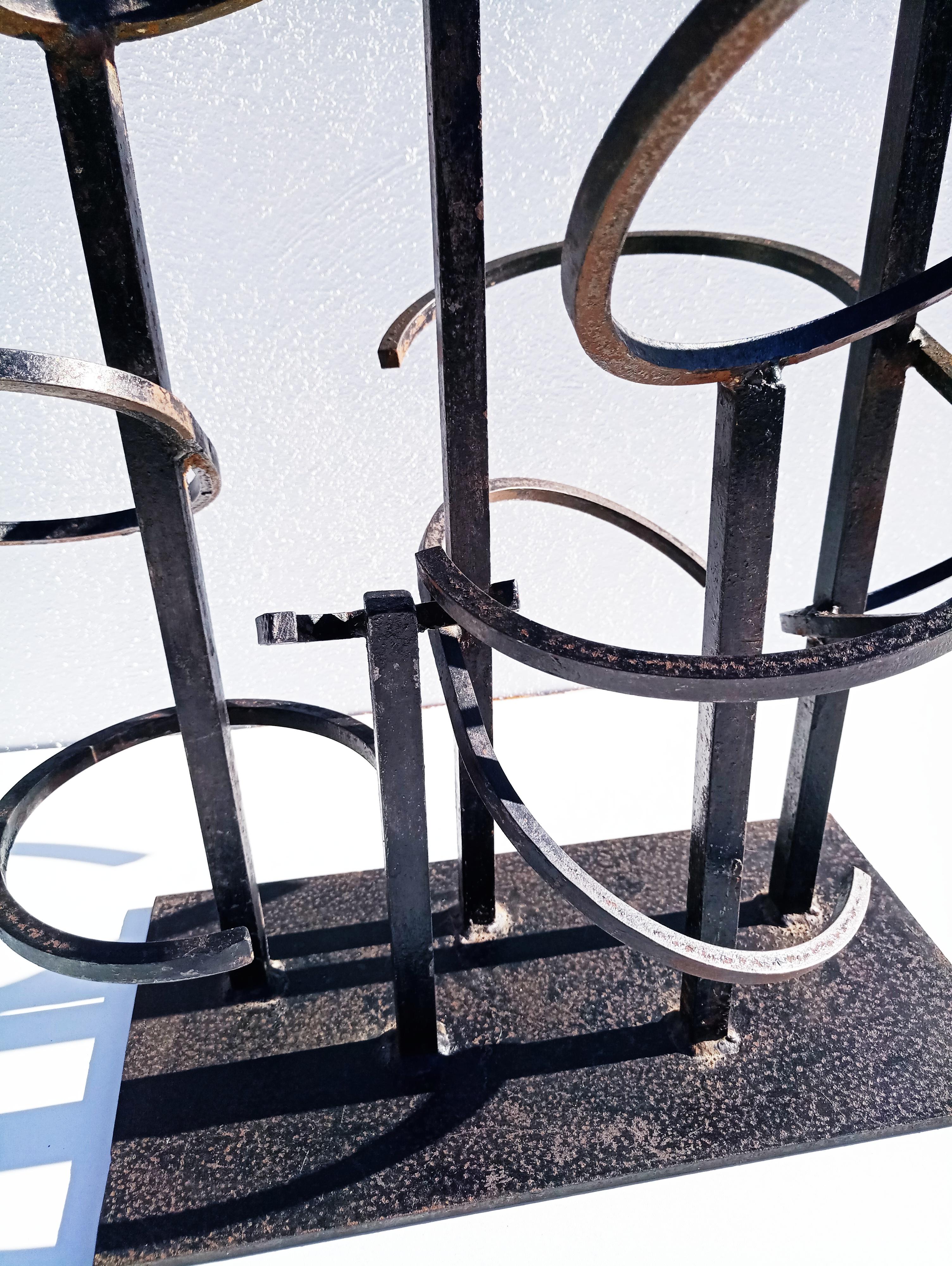 Eduardo Chillida Style Iron Sculpture, 1960s In Good Condition In L'Escala, ES