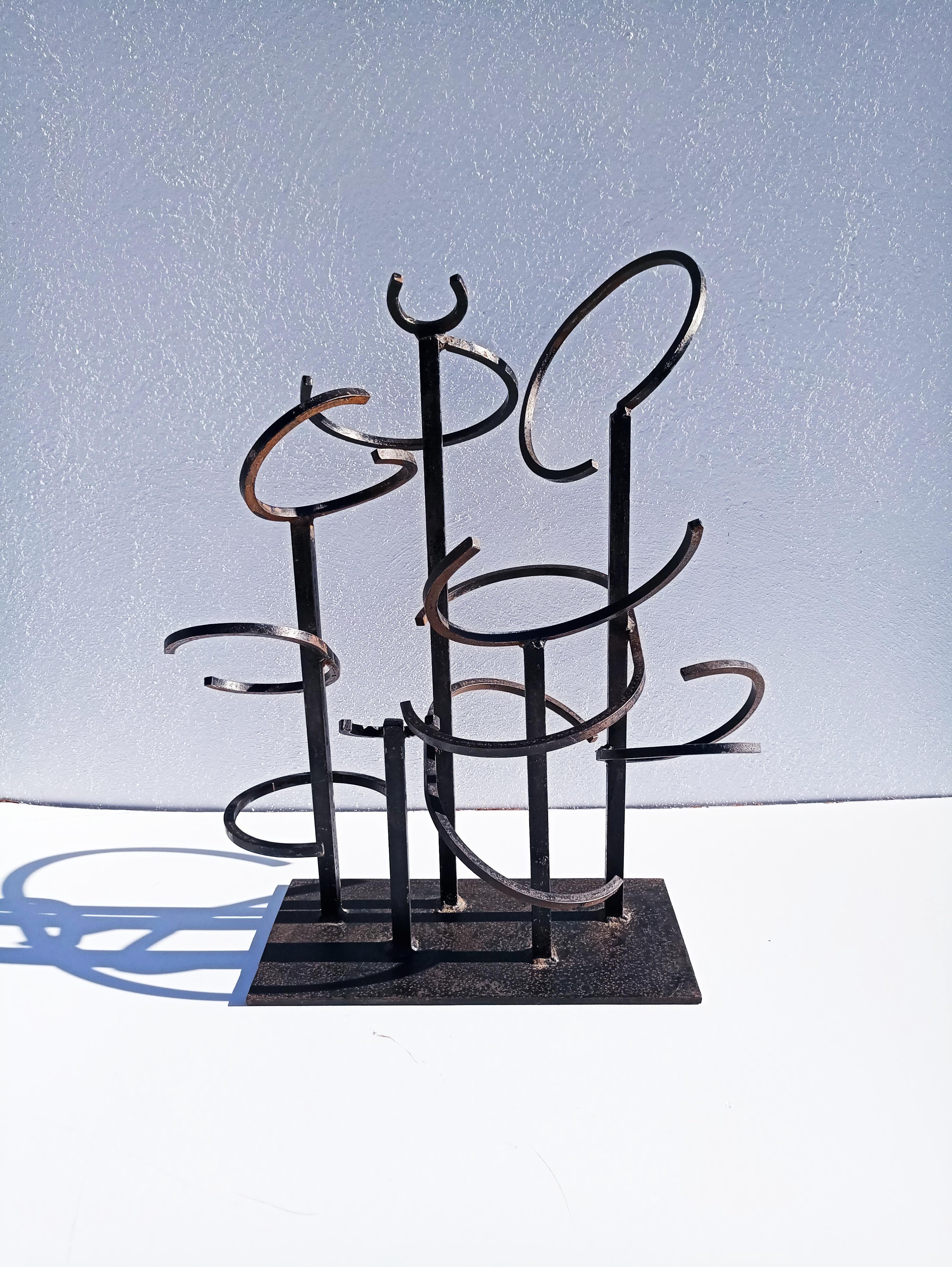 Escultura de hierro estilo Eduardo Chillida, años 60 Brutalista