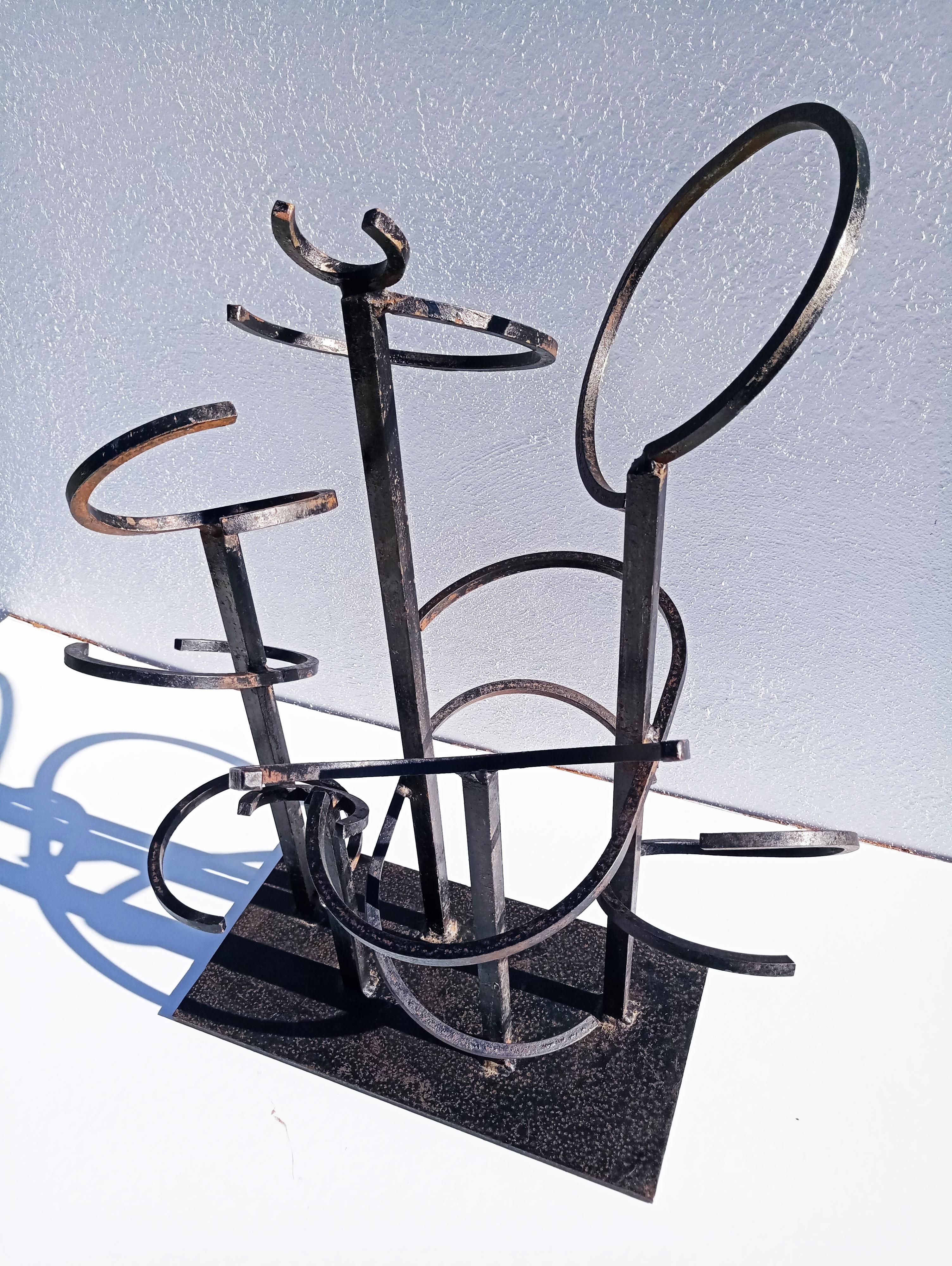 Eduardo Chillida Style Iron Sculpture, 1960s 1