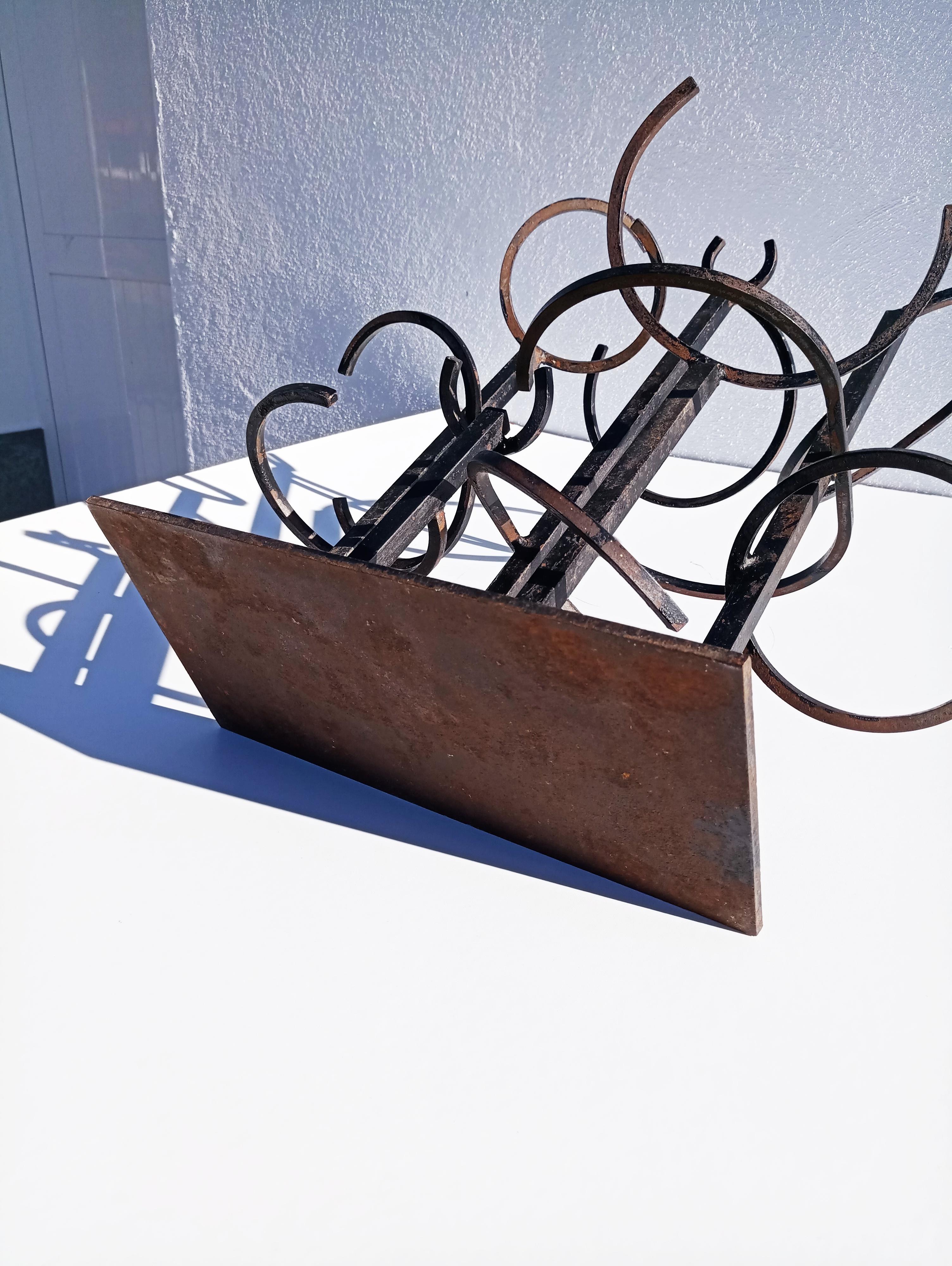 Eduardo Chillida Style Iron Sculpture, 1960s 2