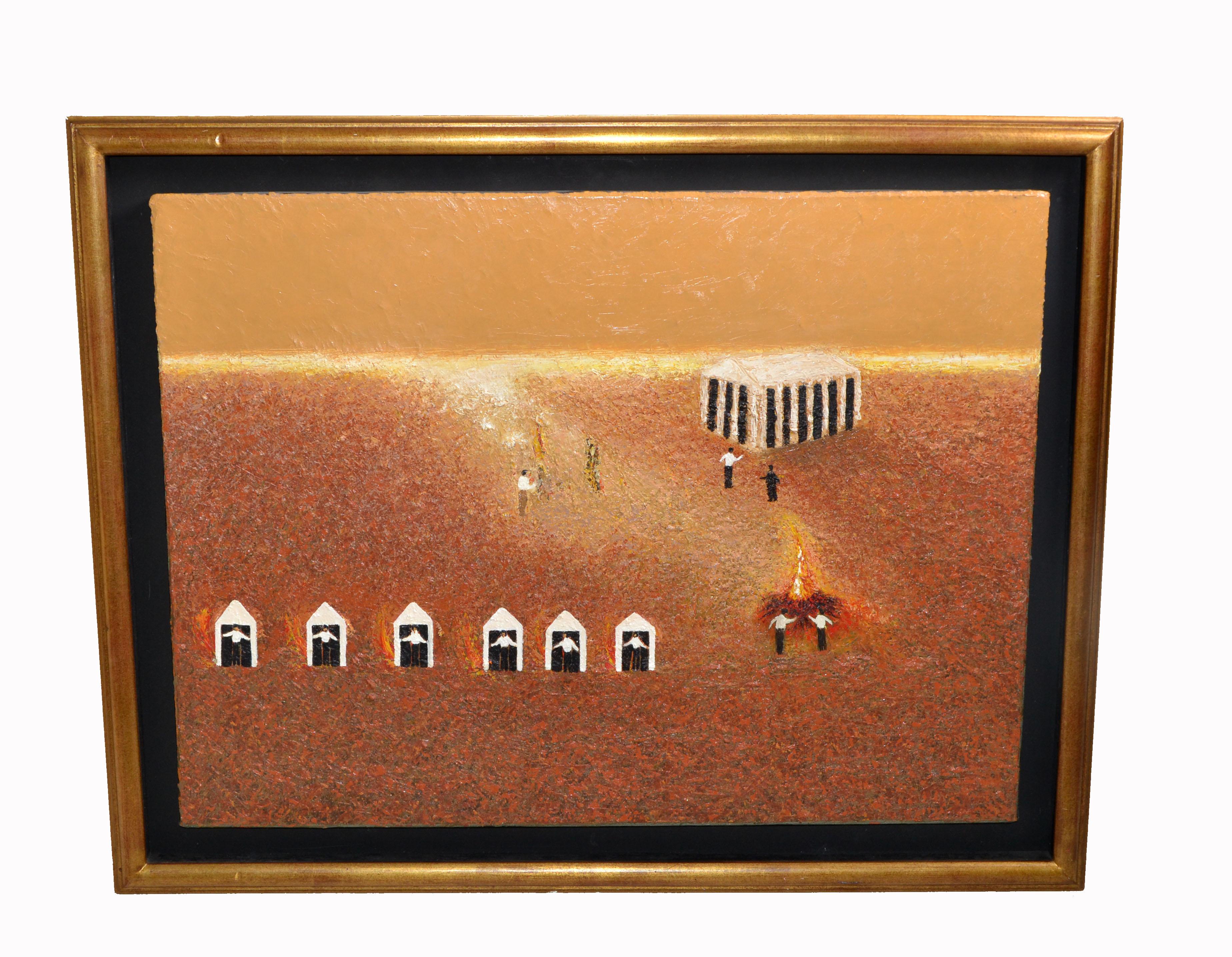 Eduardo Esquivel Los Antiguos 'The Ancients' Framed Acrylic Painting Wall Art For Sale 5