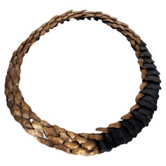 Eduardo Herrera, Halskette „Schlangenhalsband“ aus Silber 950 und Goldausführung.