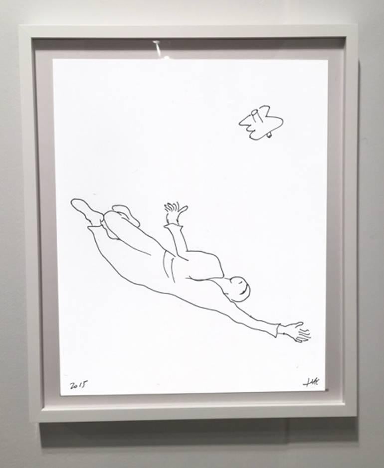 Performance pour un astronaute, une paire de ciseaux et deux feuilles de papier  - Art by Eduardo Kac