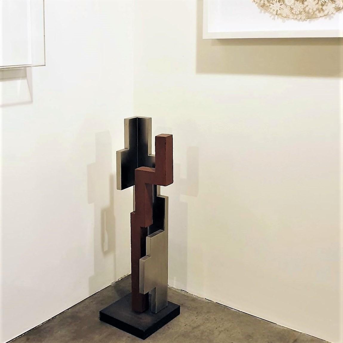 Verdad 06 - contemporary modern abstract geometric steel sculpture - Sculpture by Eduardo Lacoma