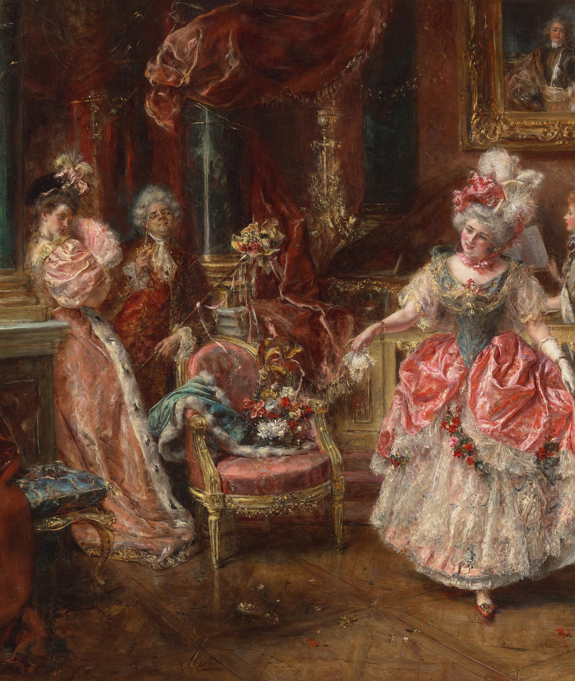 At The Ball By Eduardo Léon Garrido - Academic Painting by Eduardo Leon Garrido