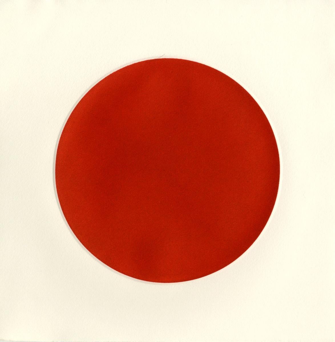 Red Loop (suite of 12 mezzotints in boxed portfolio) - Gray Abstract Print by Eduardo Leyva Herrera