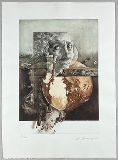 Eau-forte d'art originale en édition limitée signée 1984 21x15 pouces. n19
