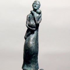 Leche by Eduardo Oropeza, limited bronze edition, children, baby, mother, sculpt