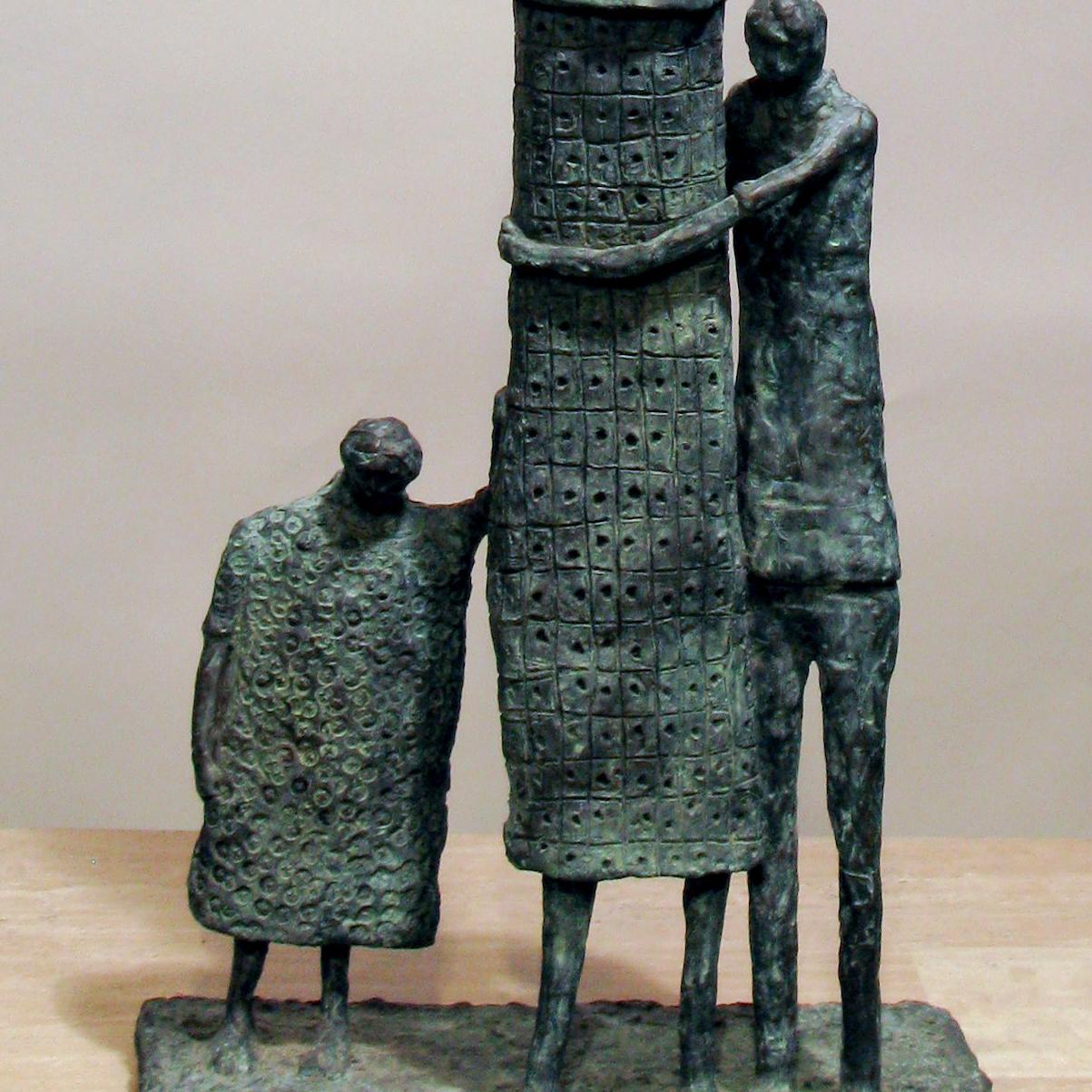 Leche by Eduardo Oropeza, limited bronze edition 25 , children, baby, mother, sculpt
Contact the gallery for information about availability and ordering times from the foundry.

Sculptor, painter, printmaker, & photographer, Eduardo Oropeza remains