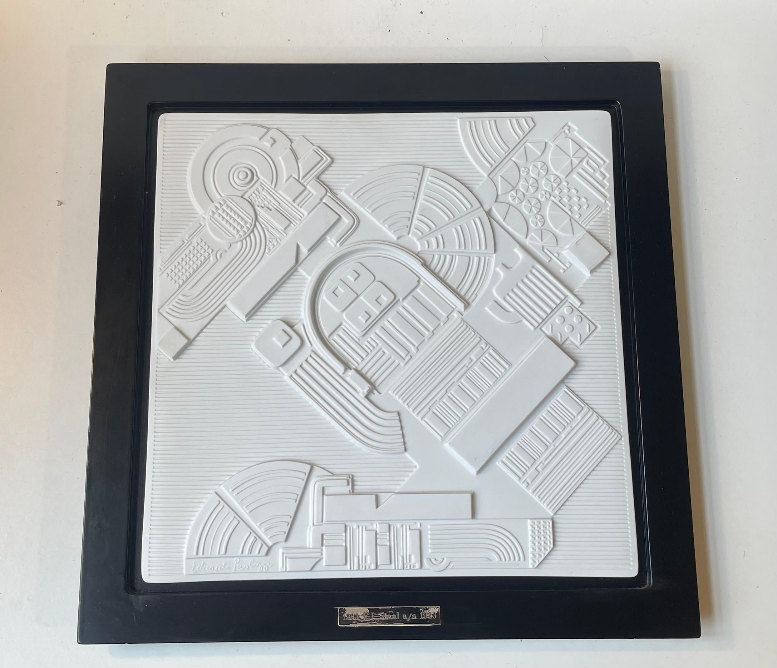 Eduardo Paolozzi Abstract Architectural Limited Bisque Wall Plaque, 1978 For Sale 3