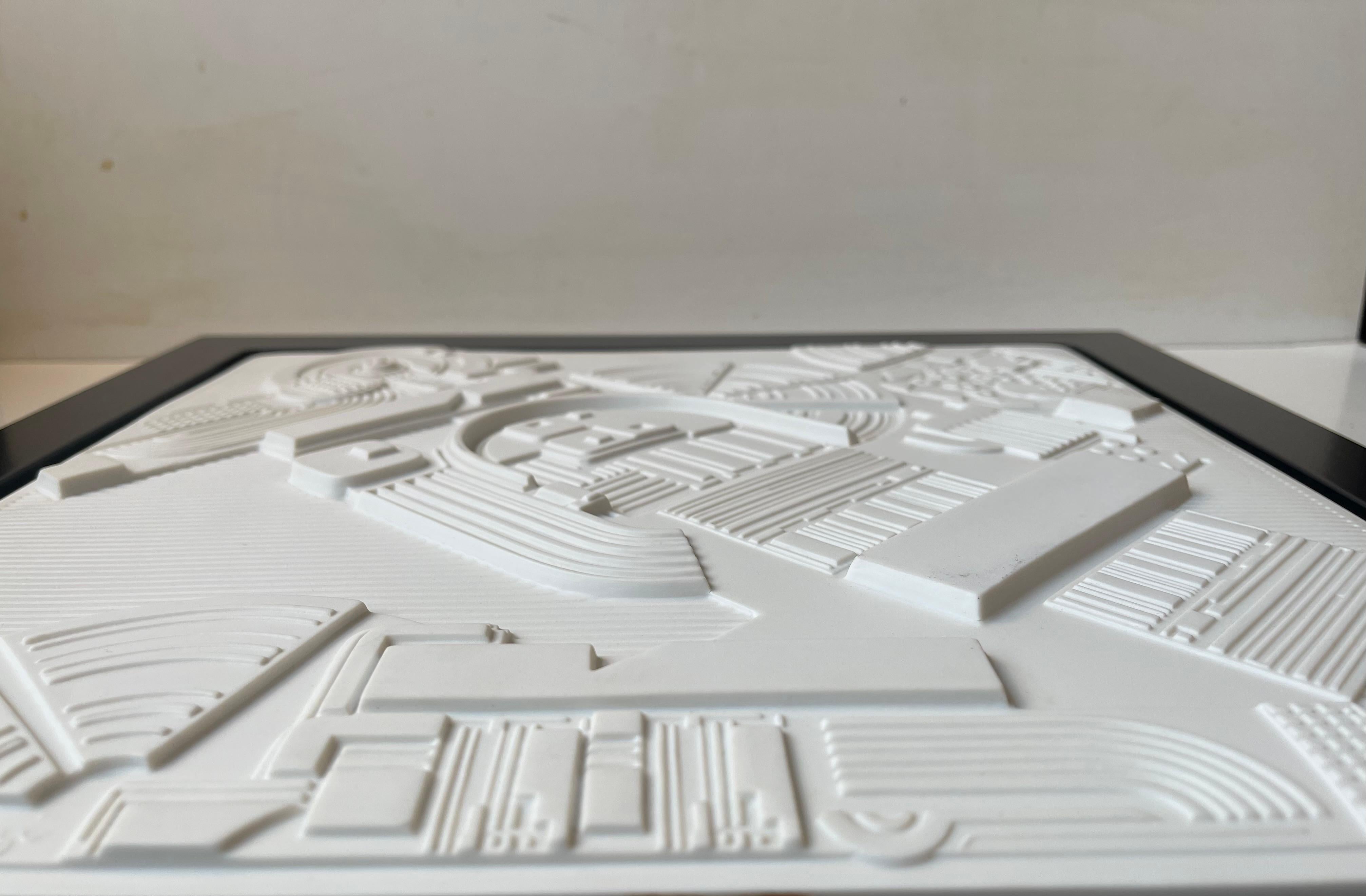Eduardo Paolozzi Abstract Architectural Limited Bisque Wall Plaque, 1978 In Good Condition For Sale In Esbjerg, DK