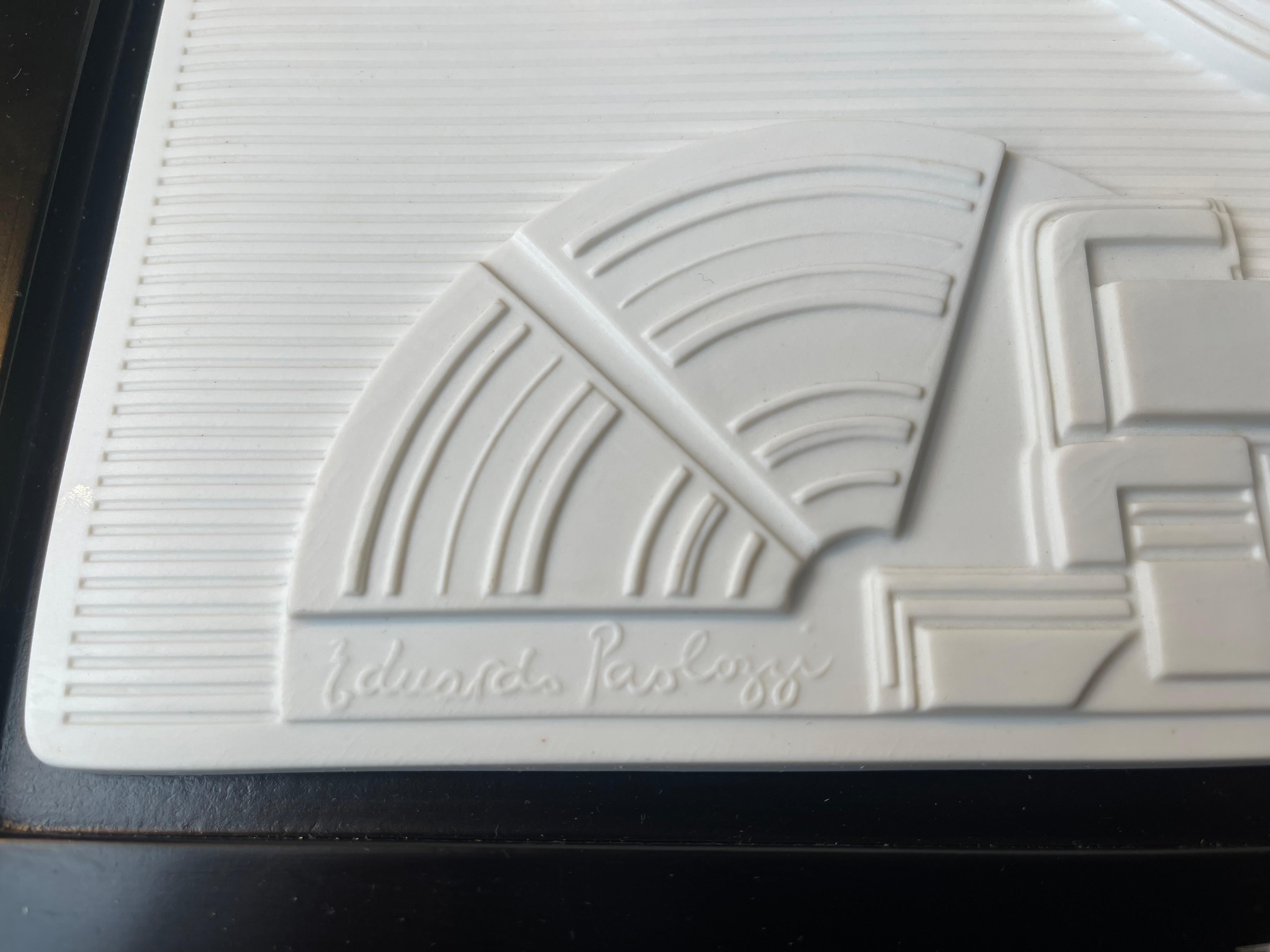 Porcelain Eduardo Paolozzi Abstract Architectural Limited Bisque Wall Plaque, 1978 For Sale