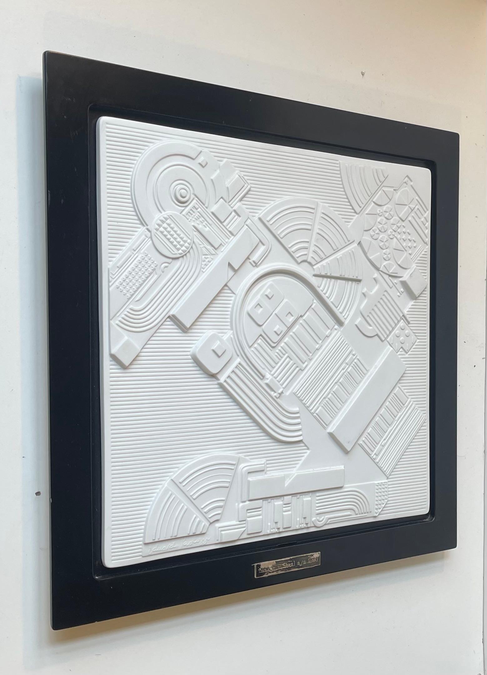 Eduardo Paolozzi Abstract Architectural Limited Bisque Wall Plaque, 1978 For Sale 2