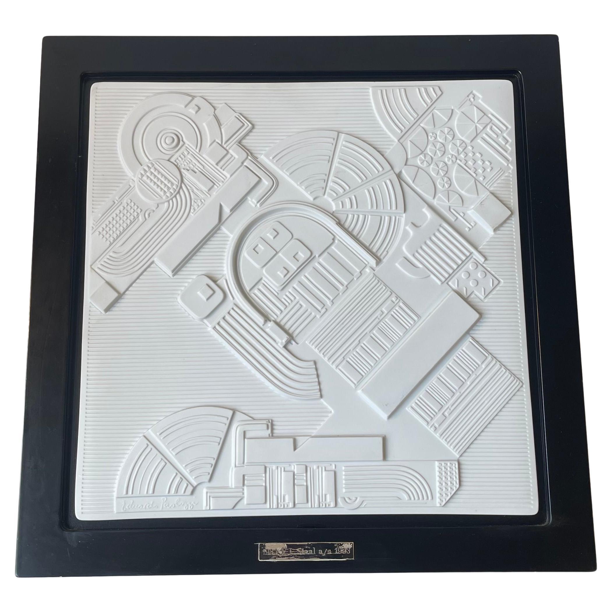 Eduardo Paolozzi Abstract Architectural Limited Bisque Wall Plaque, 1978