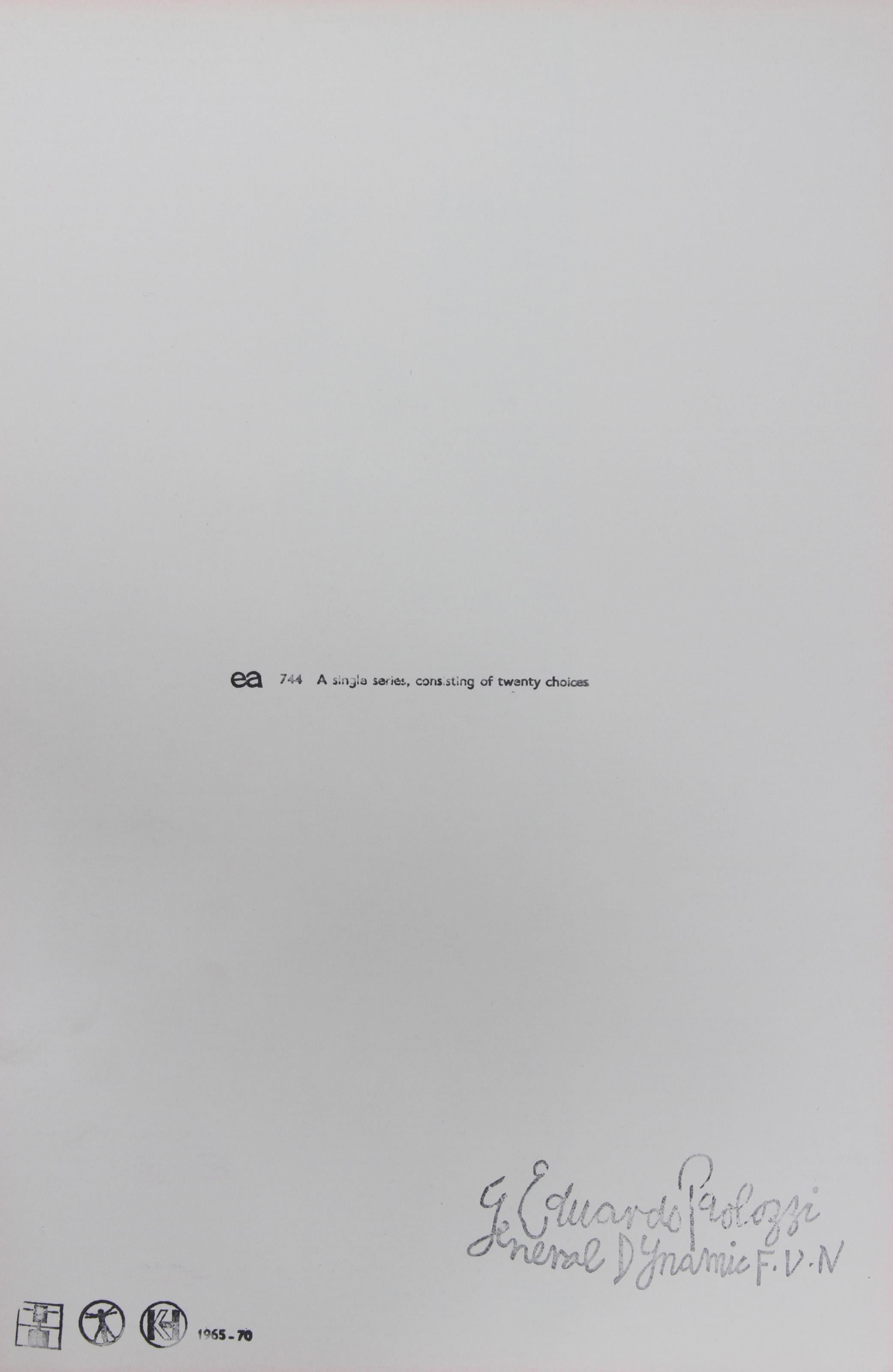 A Single Series Consisting of Twenty Choices, Pop Art Lithograph by Paolozzi - Print by Eduardo Paolozzi