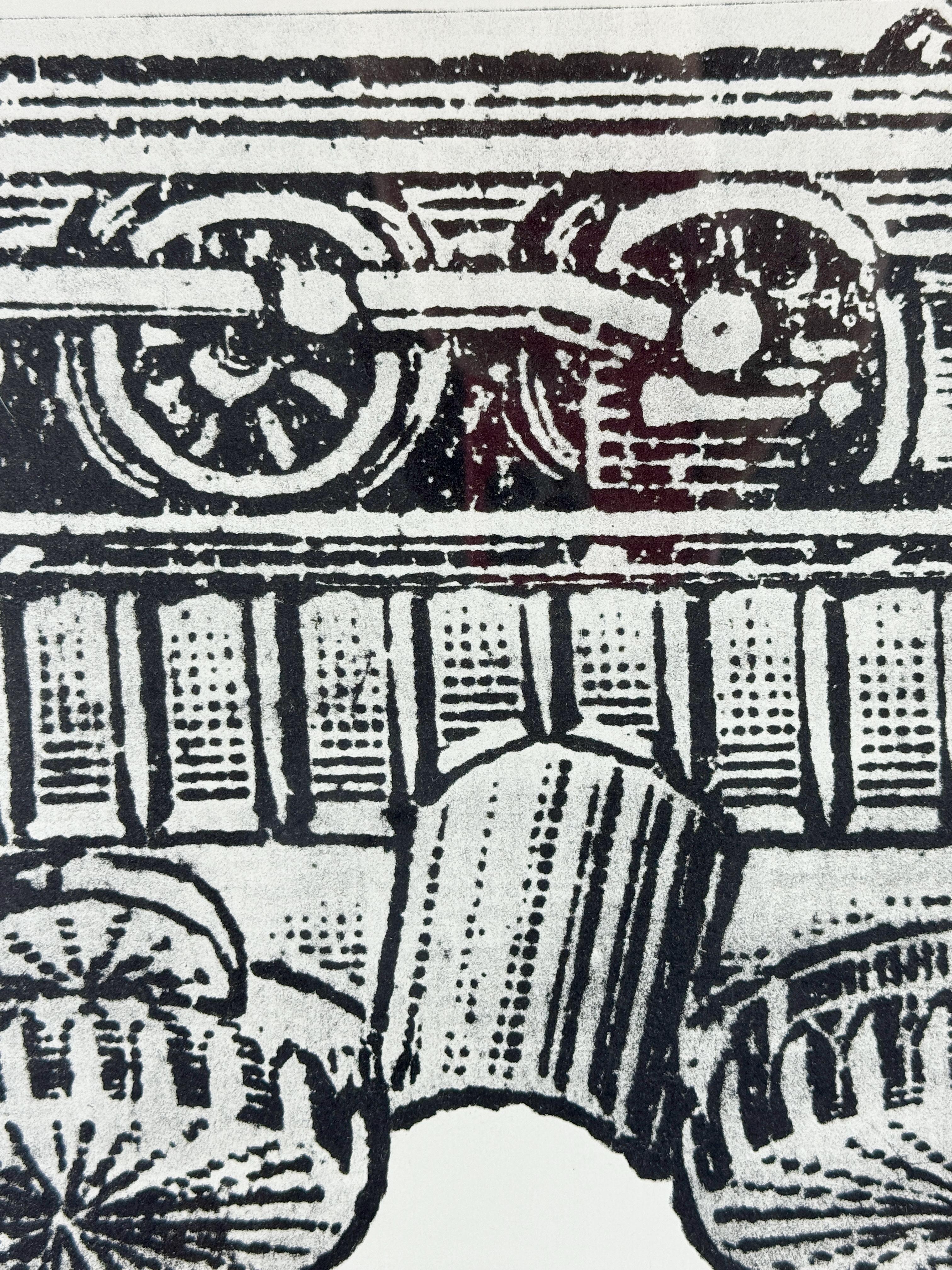 Tintenfässer Silber von Eduardo Paolozzi Schwarz-Weiß Pop-Art mit halbfarbener Schleppe im Angebot 2