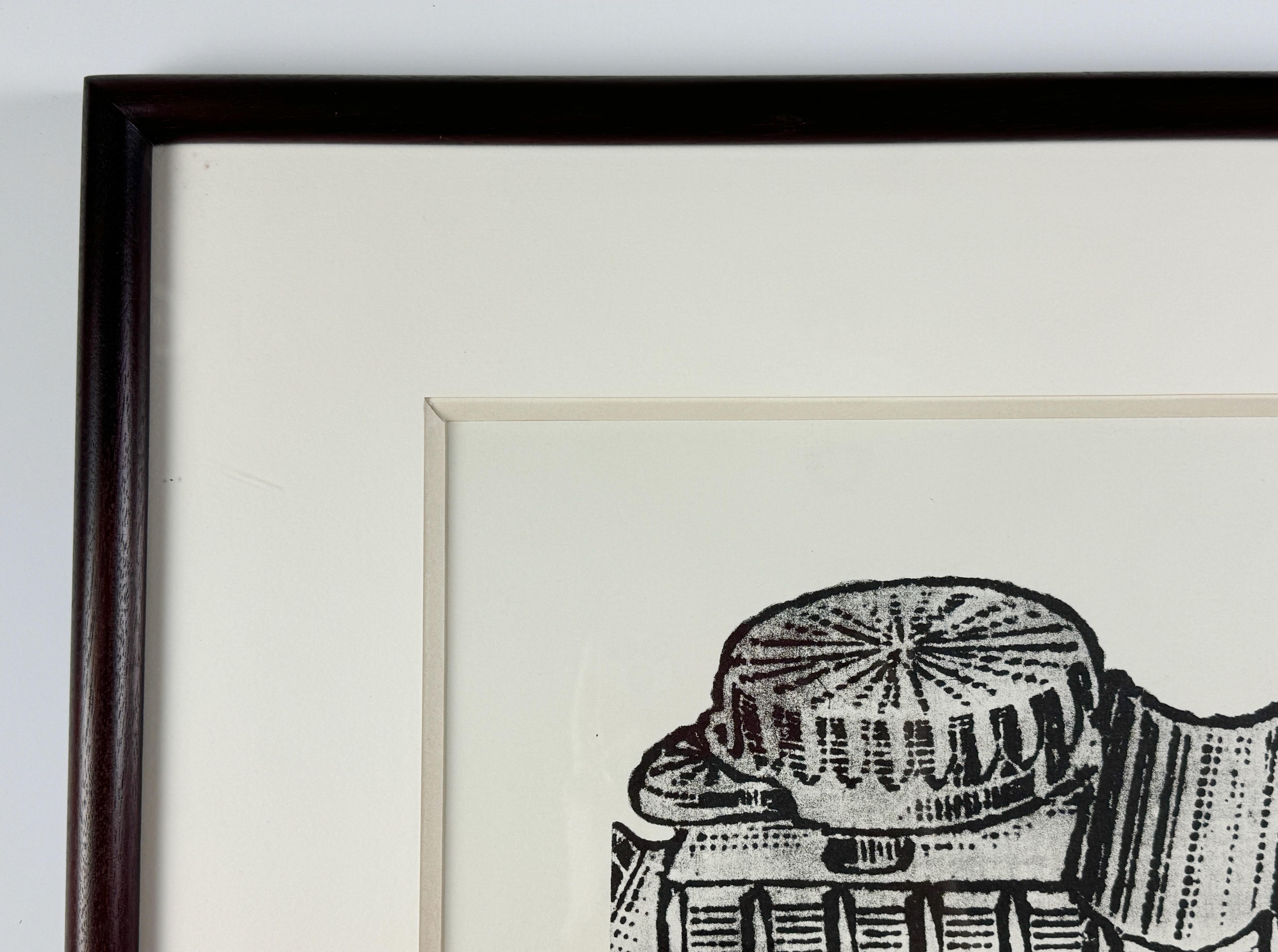Tintenfässer Silber von Eduardo Paolozzi Schwarz-Weiß Pop-Art mit halbfarbener Schleppe im Angebot 5