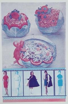 Mumblind and Munching to Muzak, litografia Pop Art di Eduardo Paolozzi