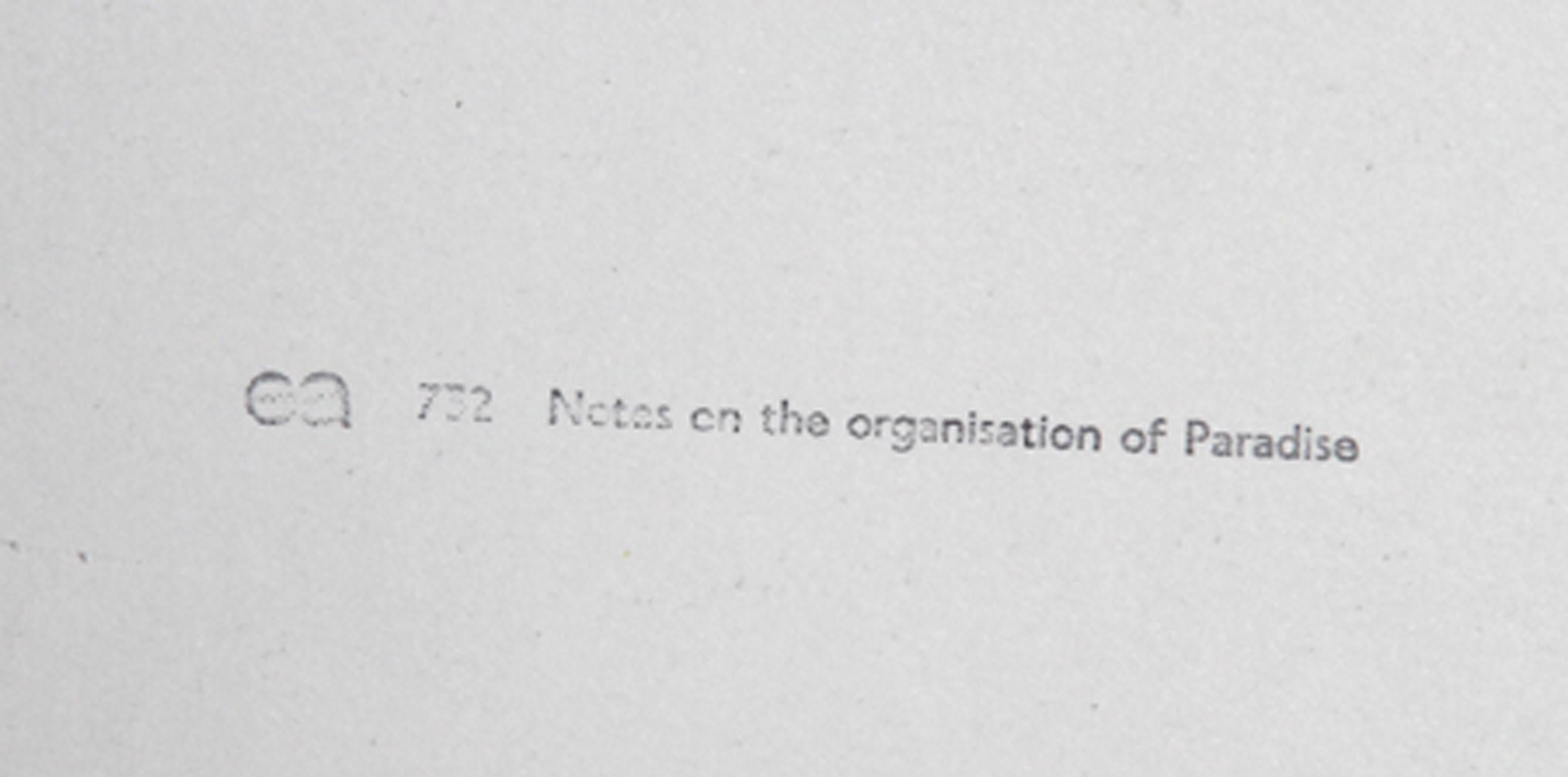 Notes on Organisation of Paradise, Pop Art Lithograph by Eduardo Paolozzi For Sale 4